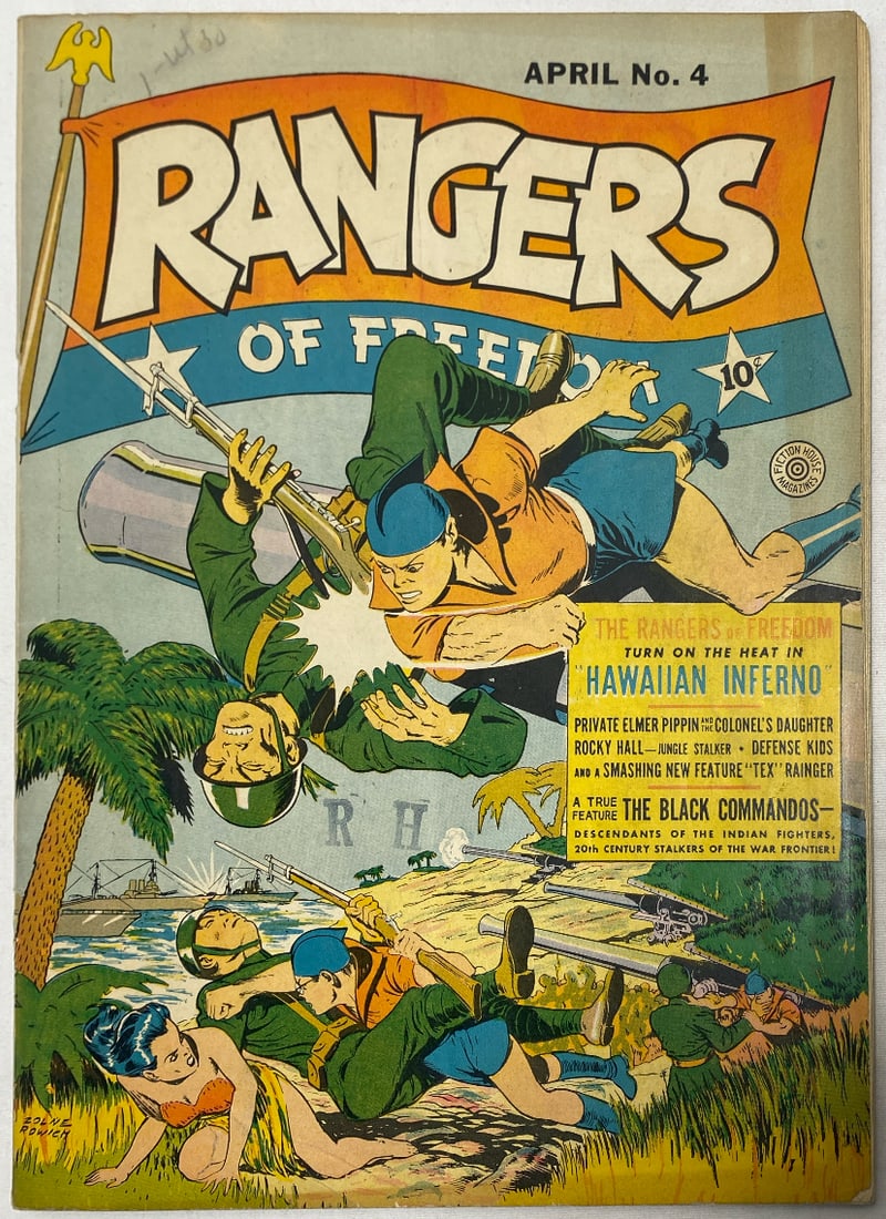 Rangers of Freedom 4 Fiction House Comic Book