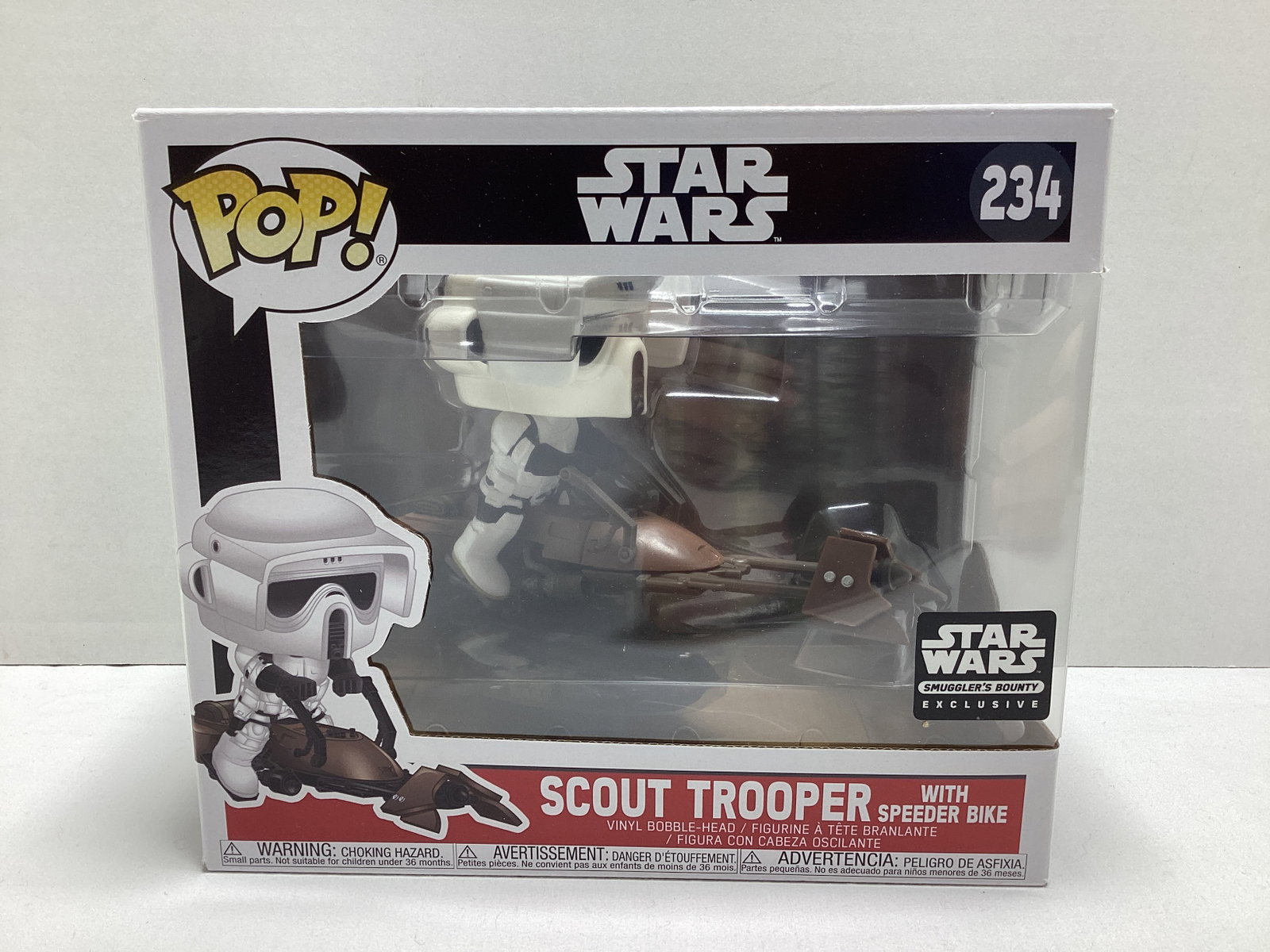 Scout Trooper on Speeder Bike Star Wars Smugglers Bounty Funko Pop: .