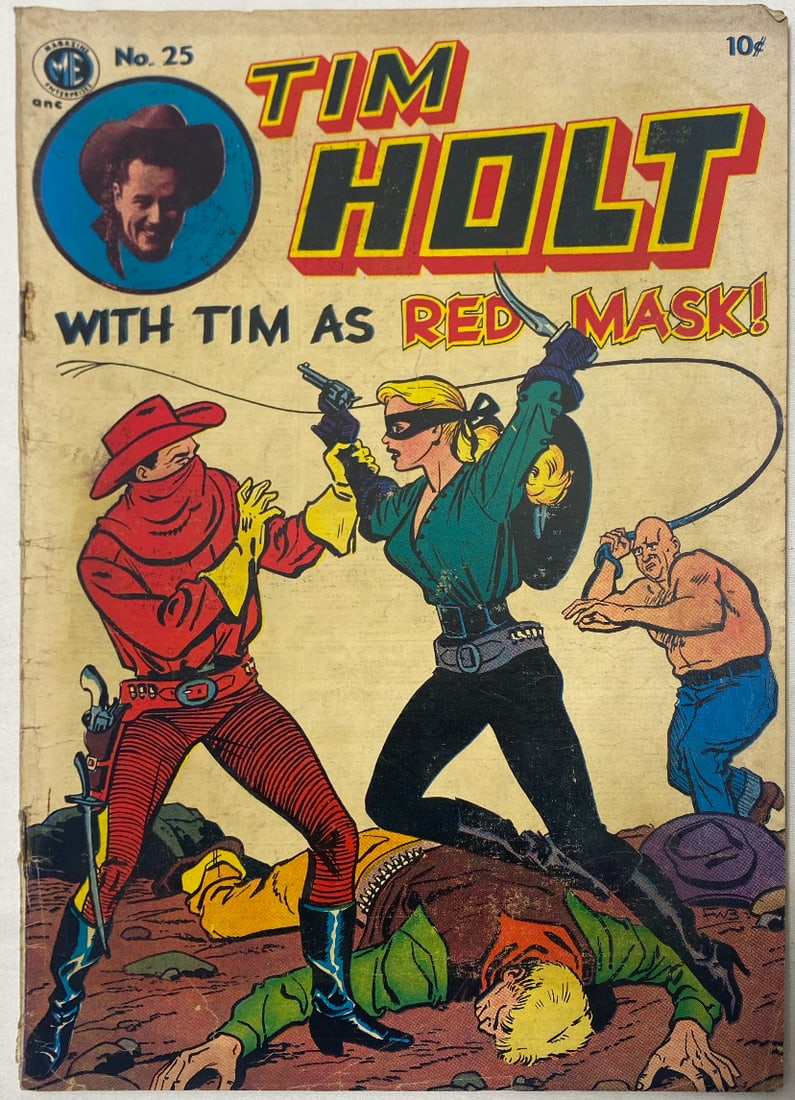 Tim Holt 25 Magazine Enterprises Western Comic Book: 1951, Please Preview and see all photos for condition
