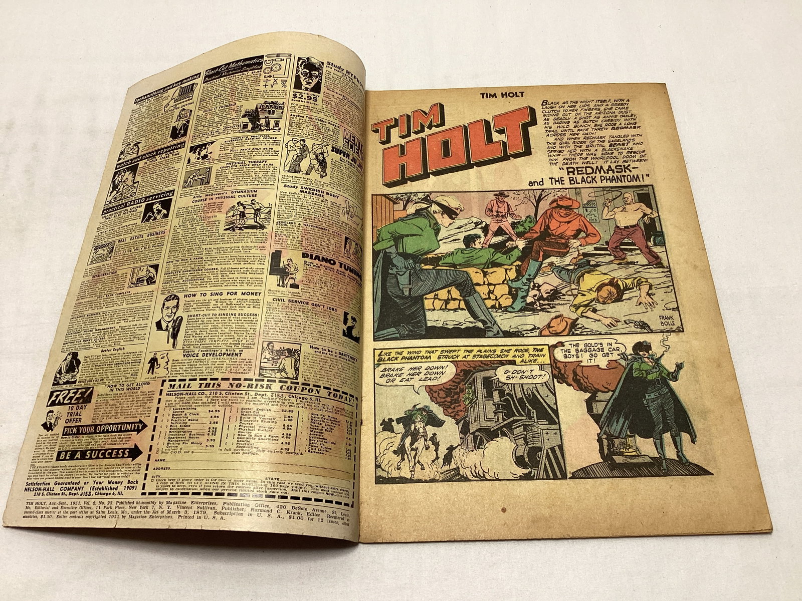 Tim Holt 25 Magazine Enterprises Western Comic Book - 6