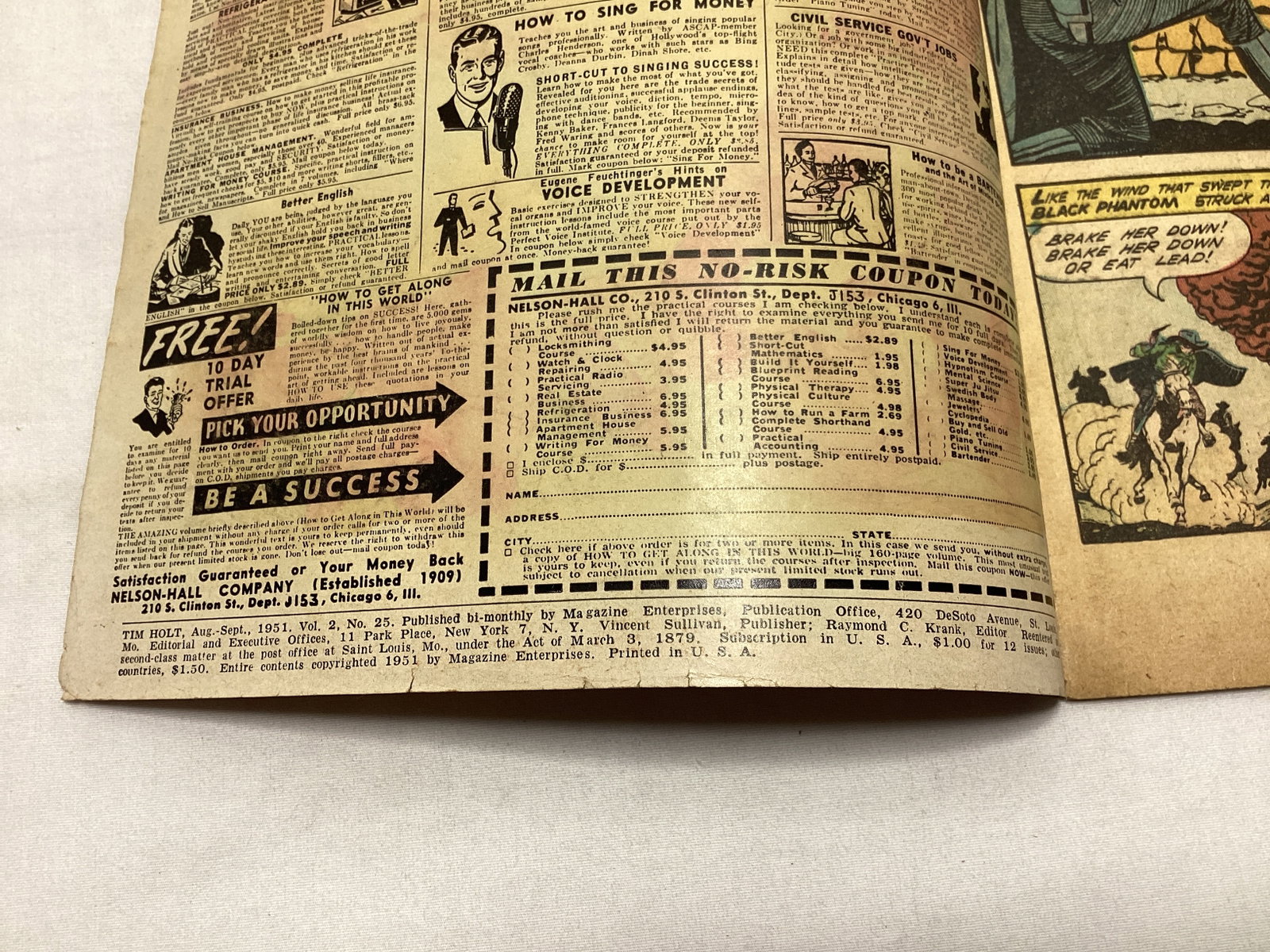 Tim Holt 25 Magazine Enterprises Western Comic Book - 7