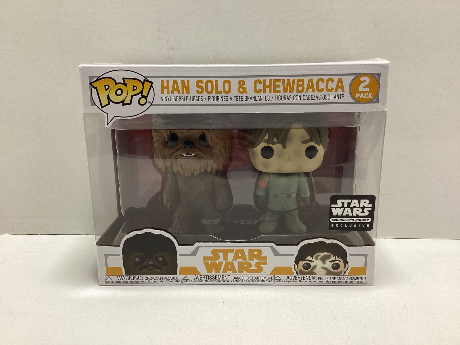 Han Solo and Chewbacca Star Wars Smugglers Bounty Funko Pop Set: .