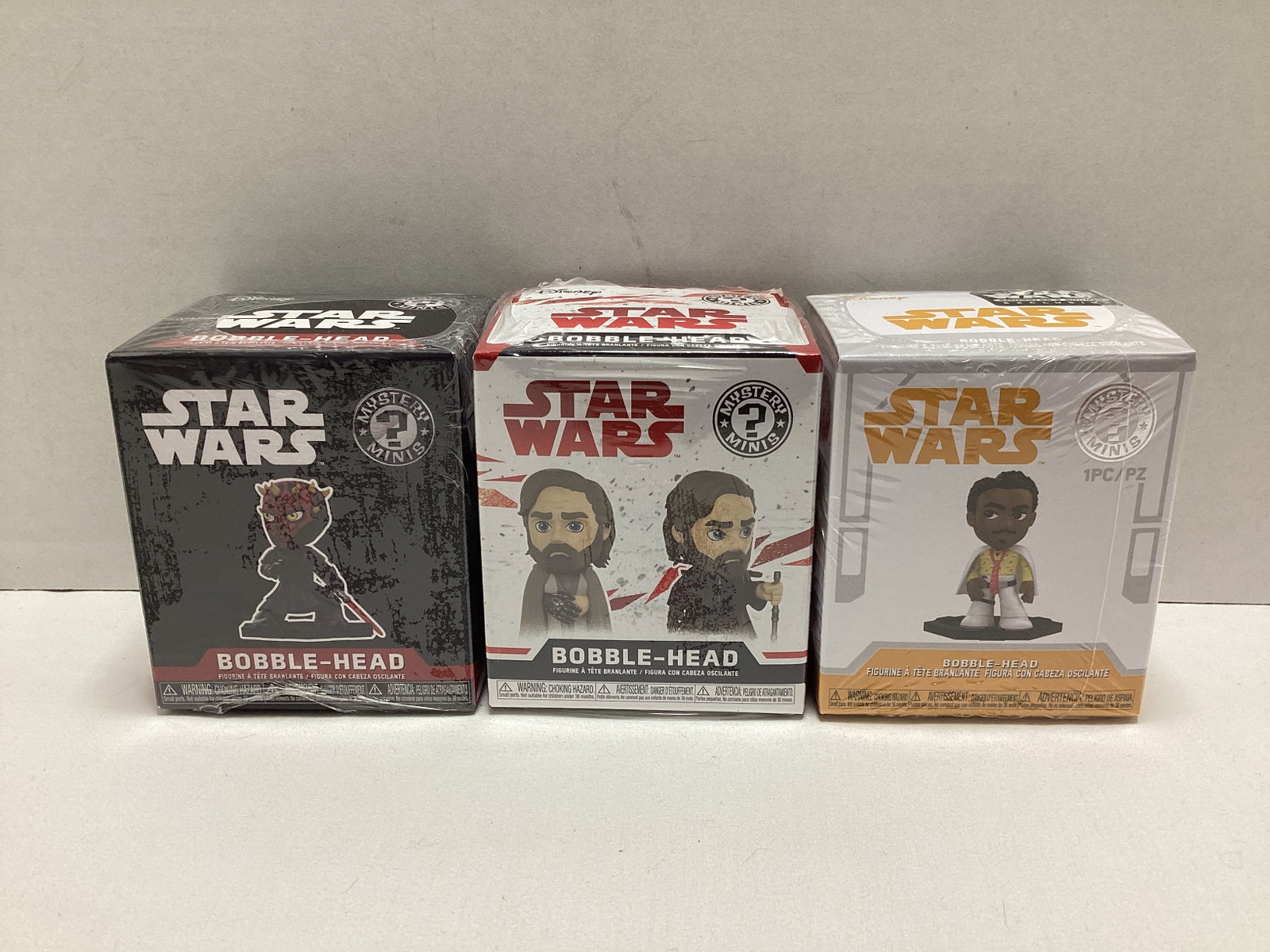 Three Star Wars Smugglers Bounty Funko Mystery Minis: .