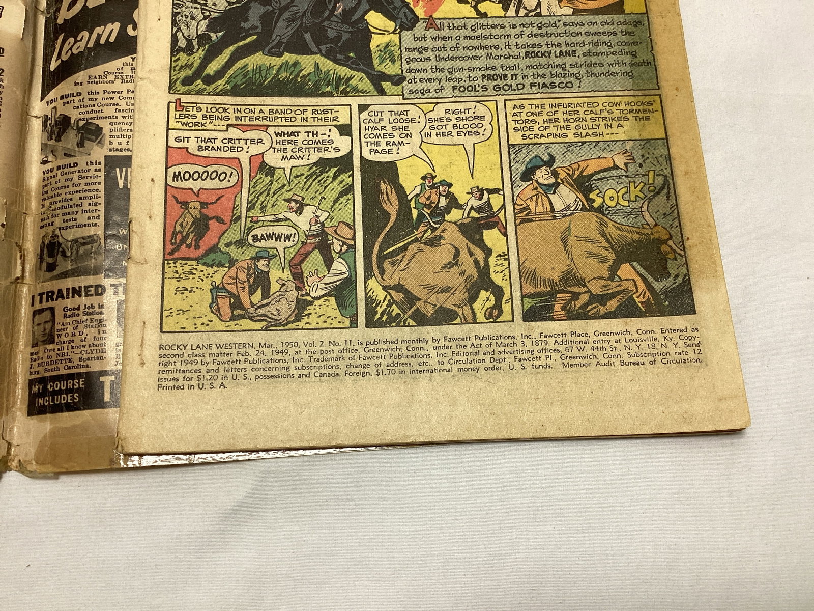 Rocky Lane Western 11 Fawcett Comic Book - 7
