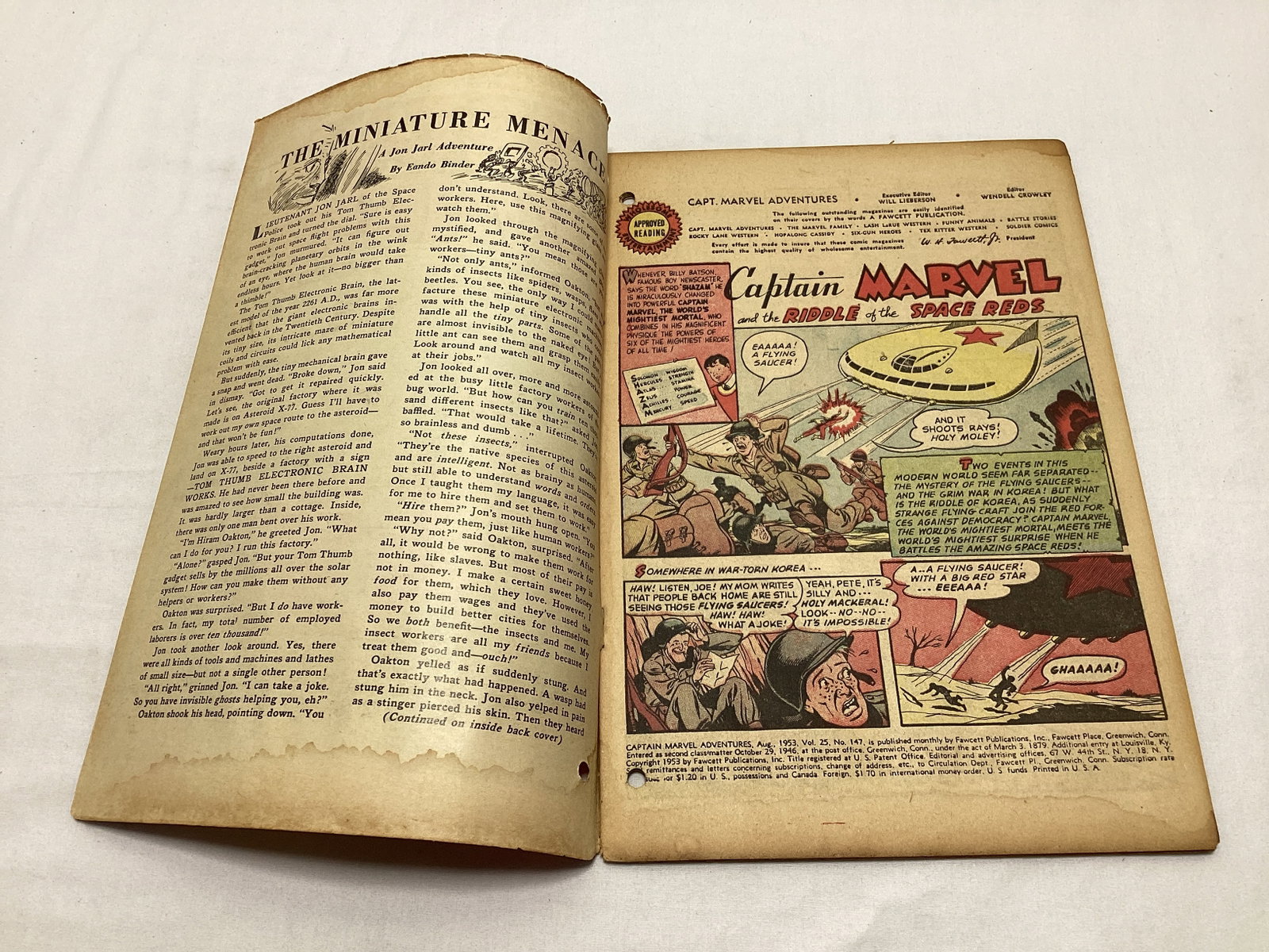 Captain Marvel Adventures 147 Fawcett Comic Book - 6