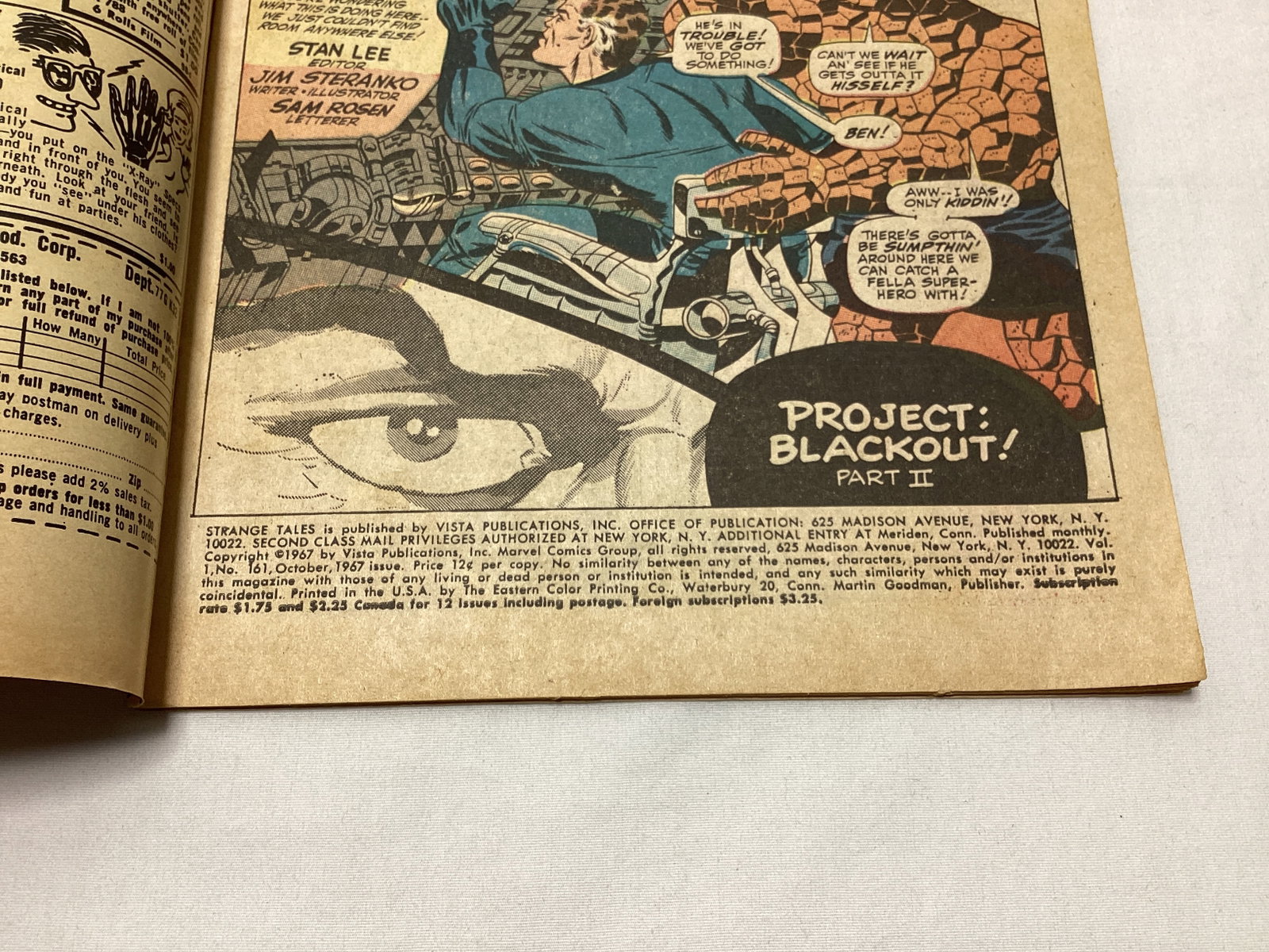 Strange Tales 161 Marvel Comic Book - 7