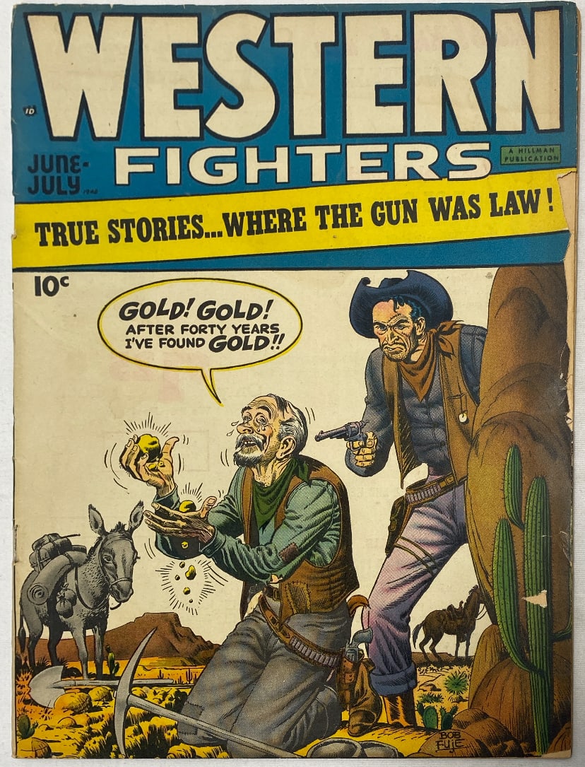 Western Fighters 2 Hillman Comic Book: 1948, Please Preview and see all photos for condition