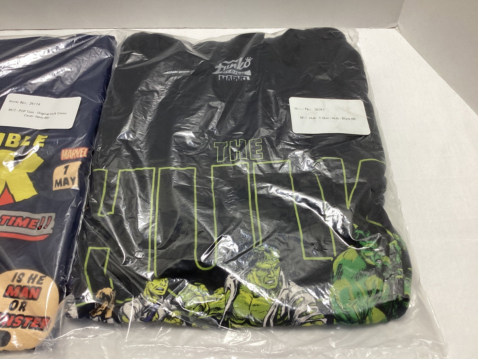 Two Medium Funko Marvel Collector Corps Incredible Hulk T-Shirts - 3