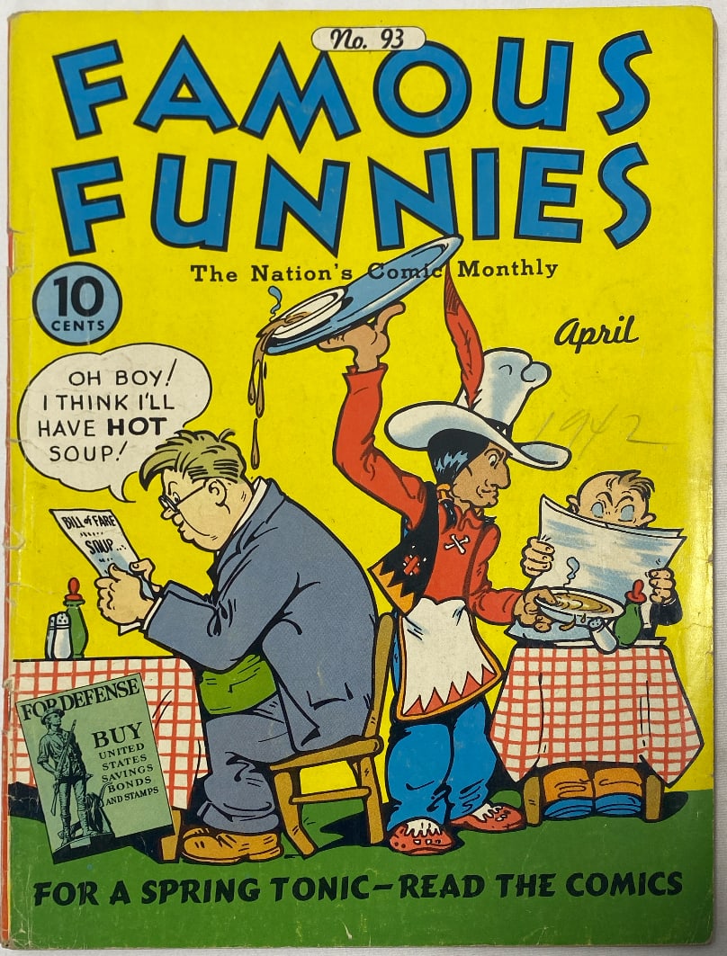 Famous Funnies 93 Comic Book: 1942, Please Preview and see all photos for condition