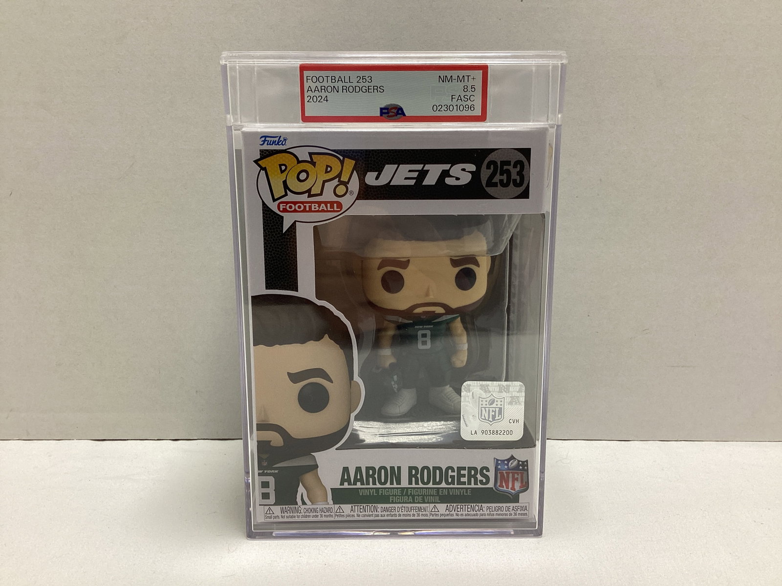 Aaron Rodgers New York Jets 253 Funko Pop PSA DNA Graded 8.5: .