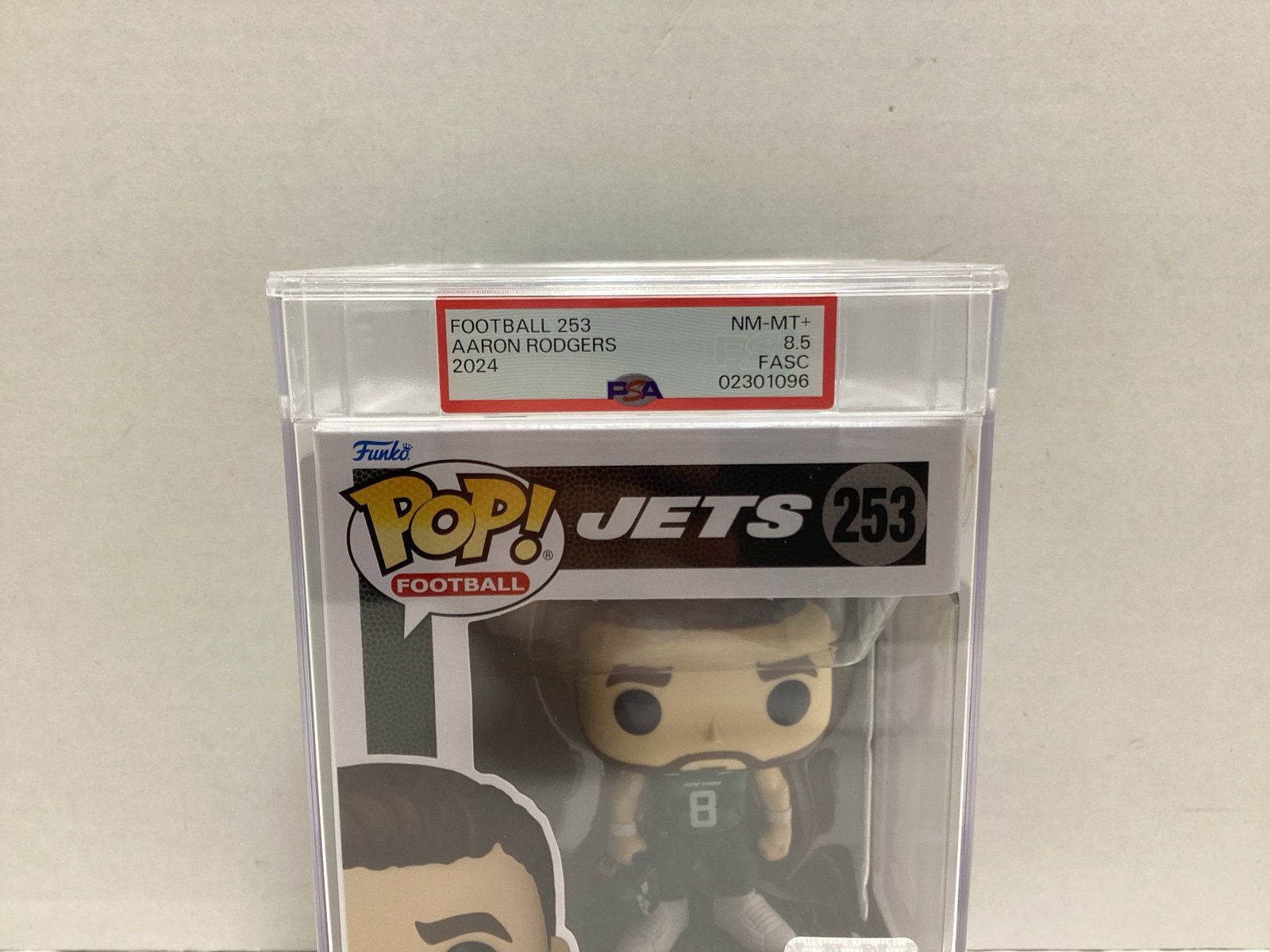 Aaron Rodgers New York Jets 253 Funko Pop PSA DNA Graded 8.5 - 2
