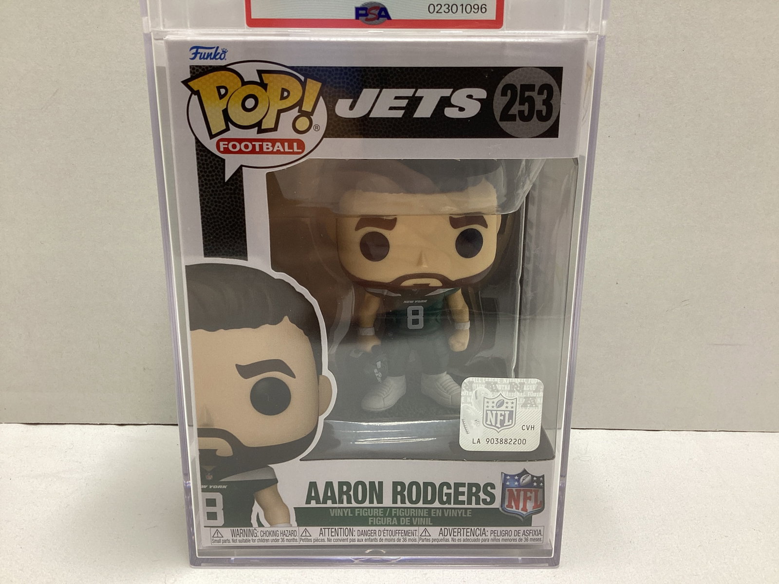 Aaron Rodgers New York Jets 253 Funko Pop PSA DNA Graded 8.5 - 3