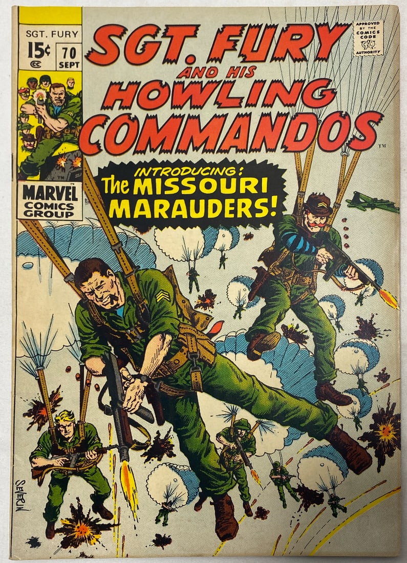 Sgt. Fury and His Howling Commandos 70 Marvel Comic Book: 1969, Please Preview and see all photos for condition