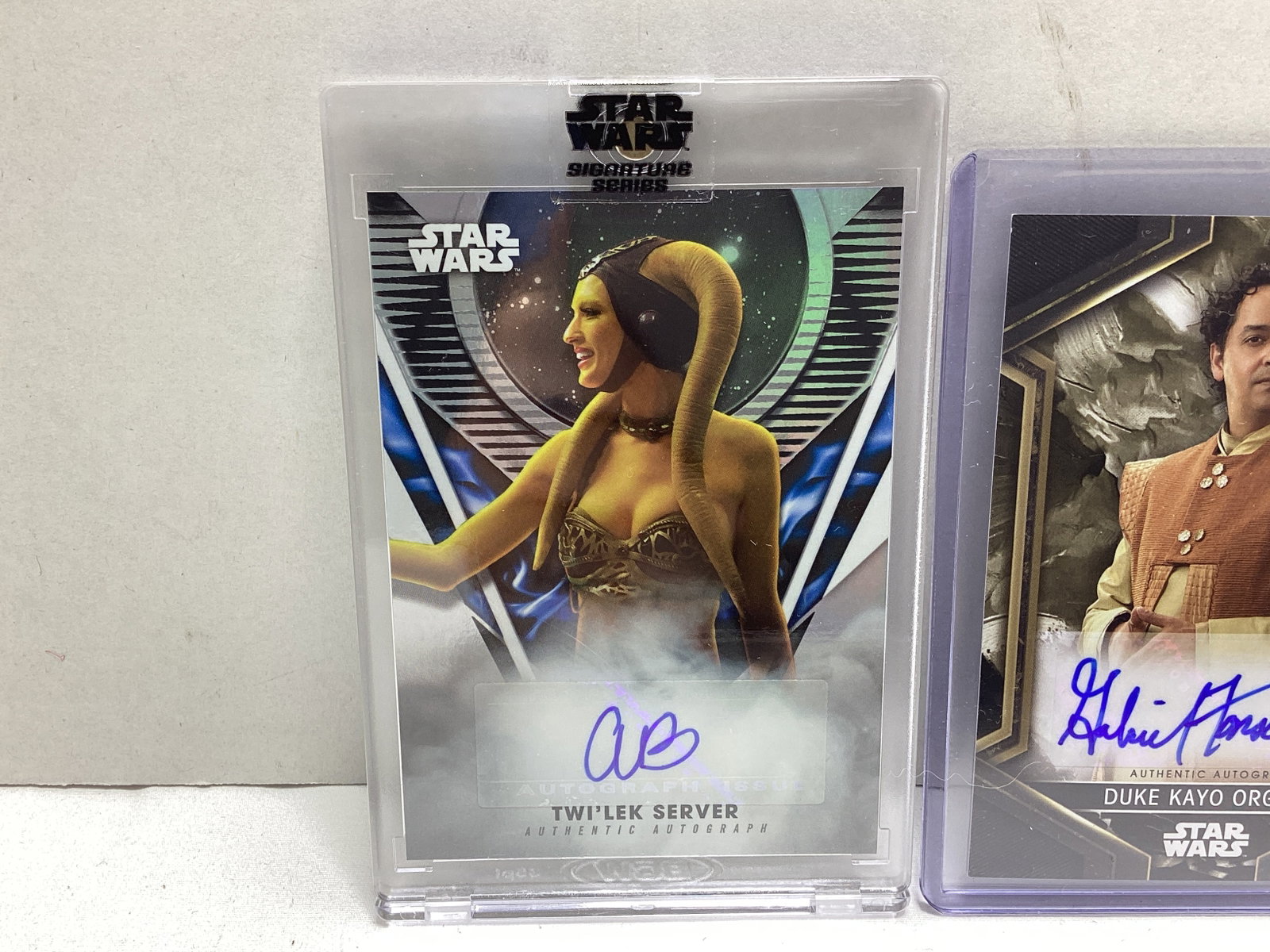 Two Signed Star Wars Trading Cards - 3