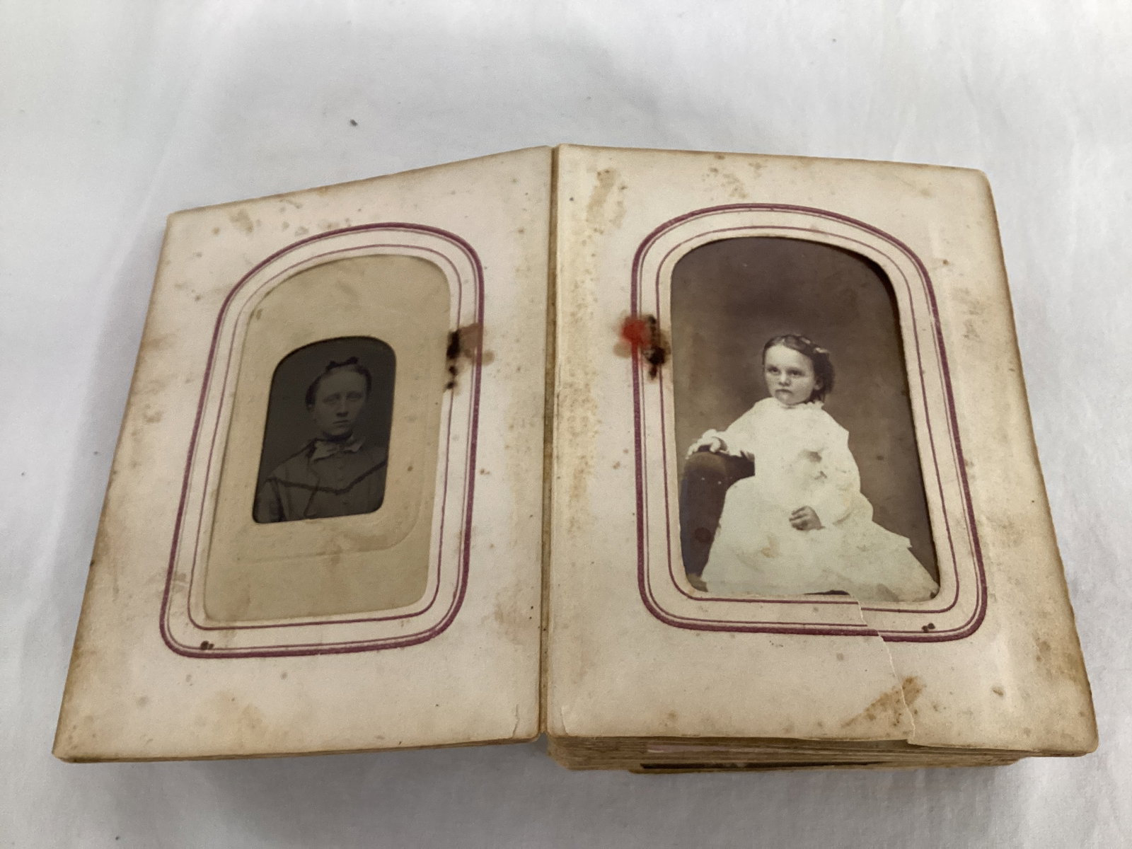 Antique Photo Album with Photos and Tintypes - 4