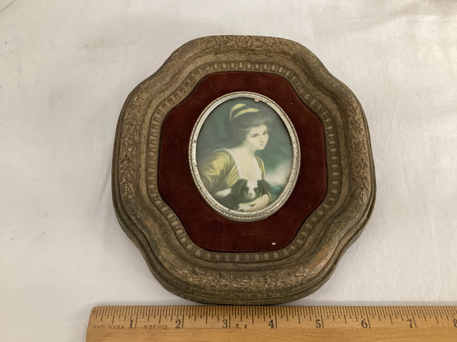 Two Framed Portrait Prints Under Bubble Glass - 2