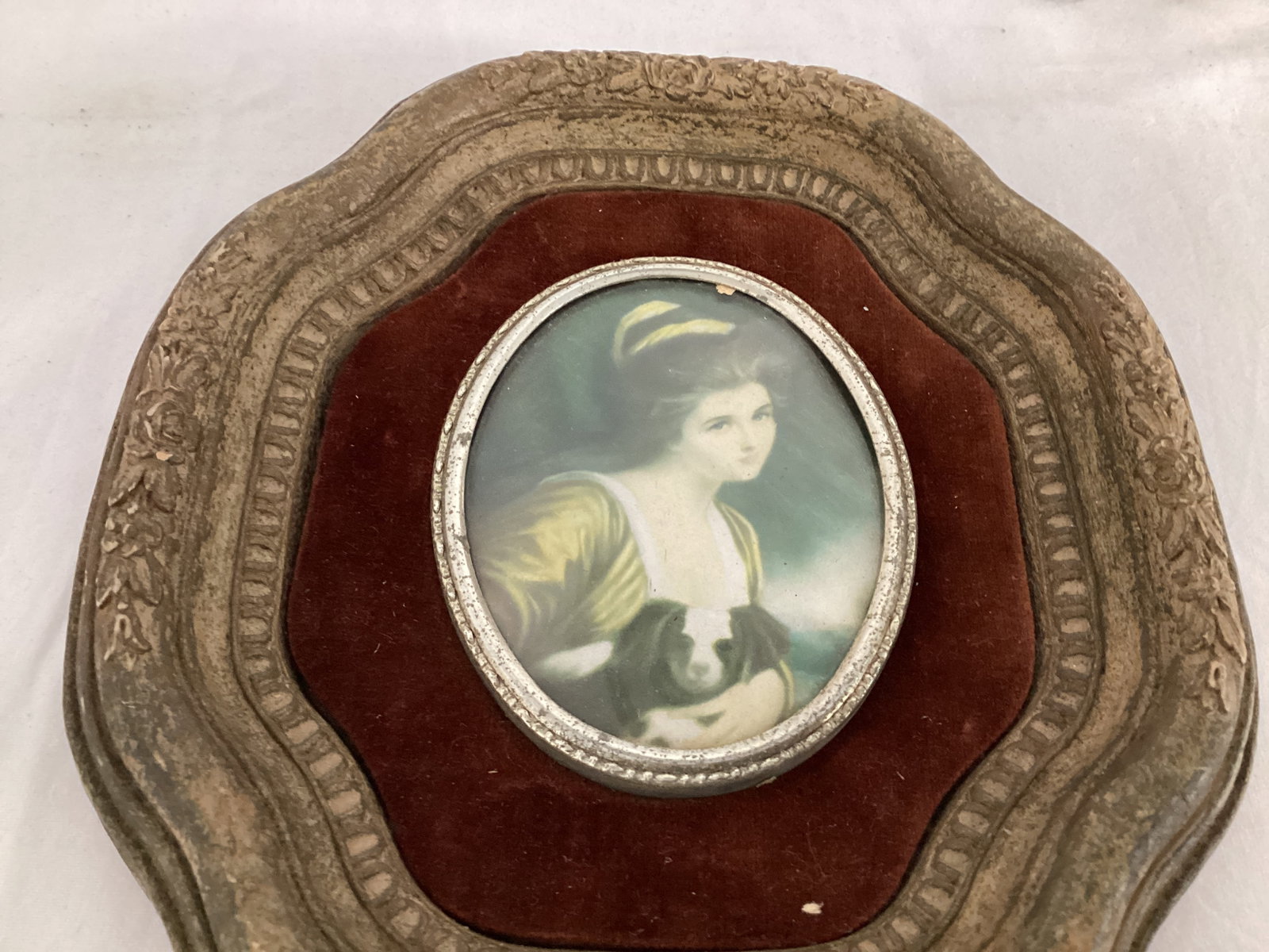 Two Framed Portrait Prints Under Bubble Glass - 3