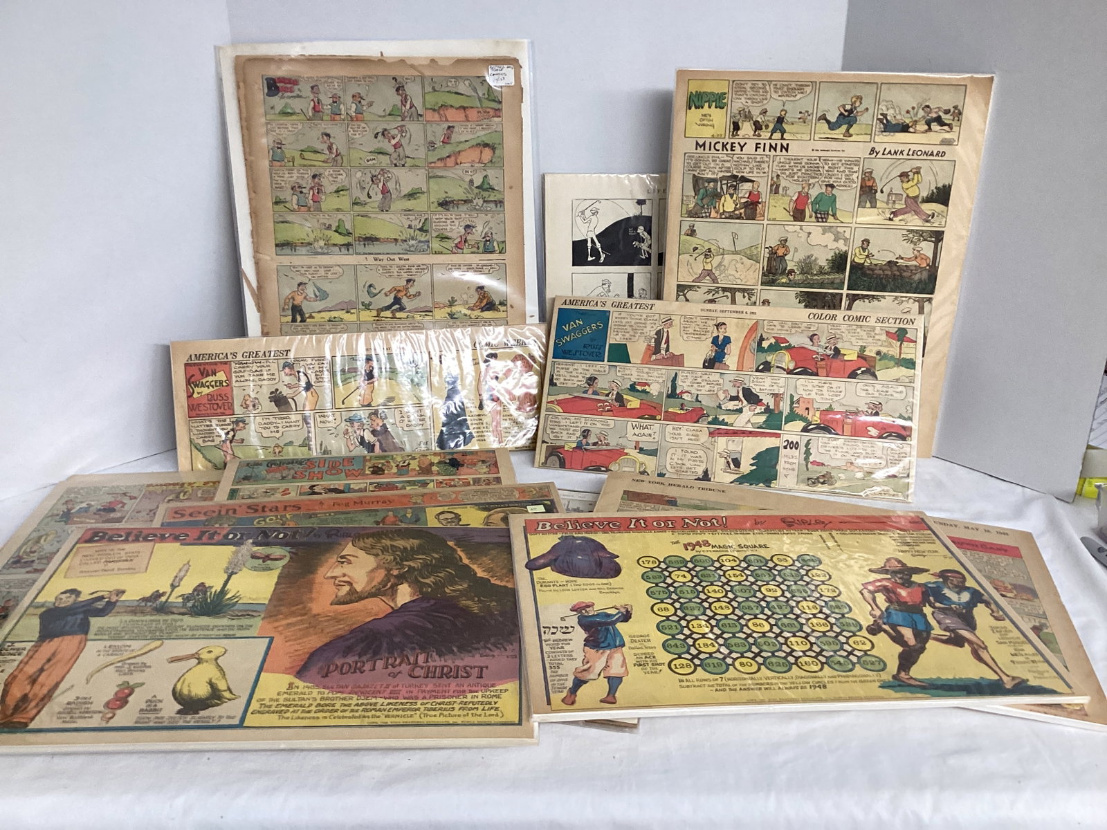 Golf Themed Comic Strips and Cartoons: most are wrapped with boards