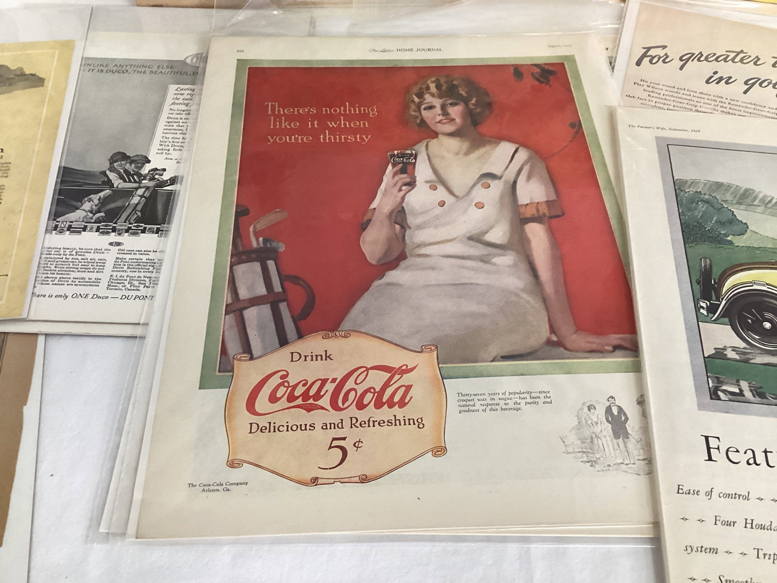 Golf Themed Advertisements - Coca-Cola, Peter Pan, Ford, Camel, and More - 3