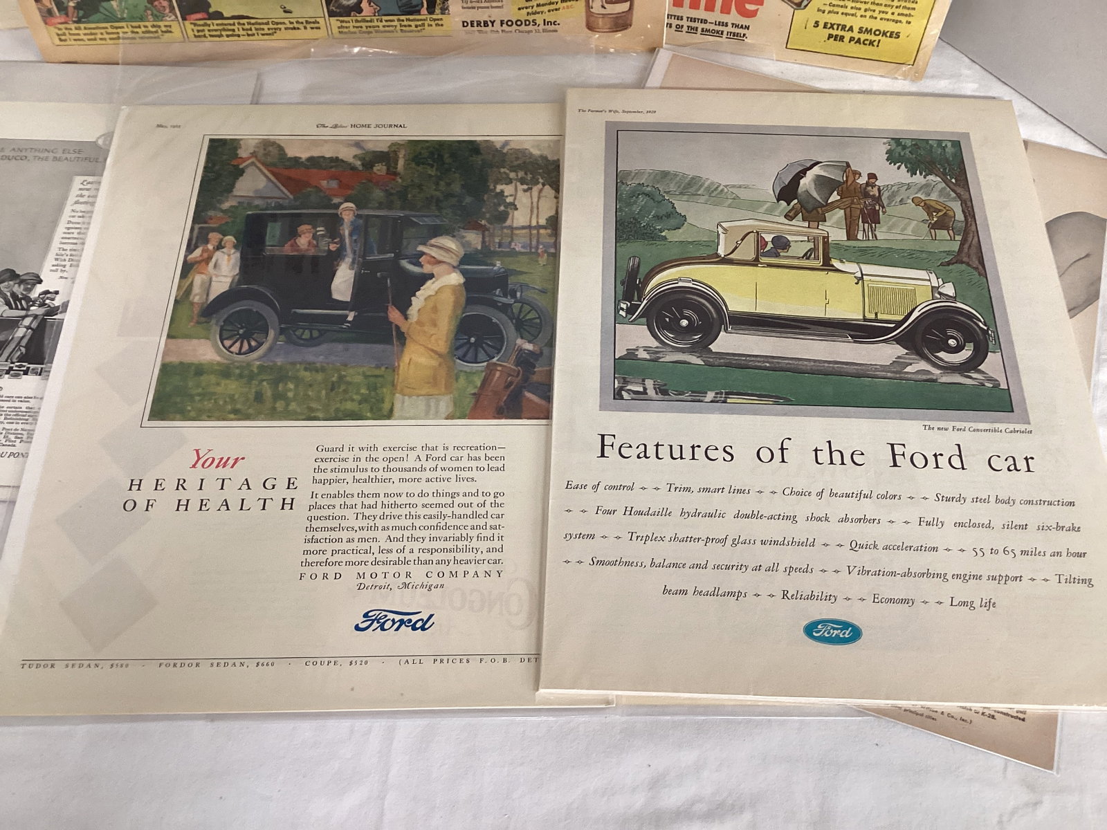 Golf Themed Advertisements - Coca-Cola, Peter Pan, Ford, Camel, and More - 4