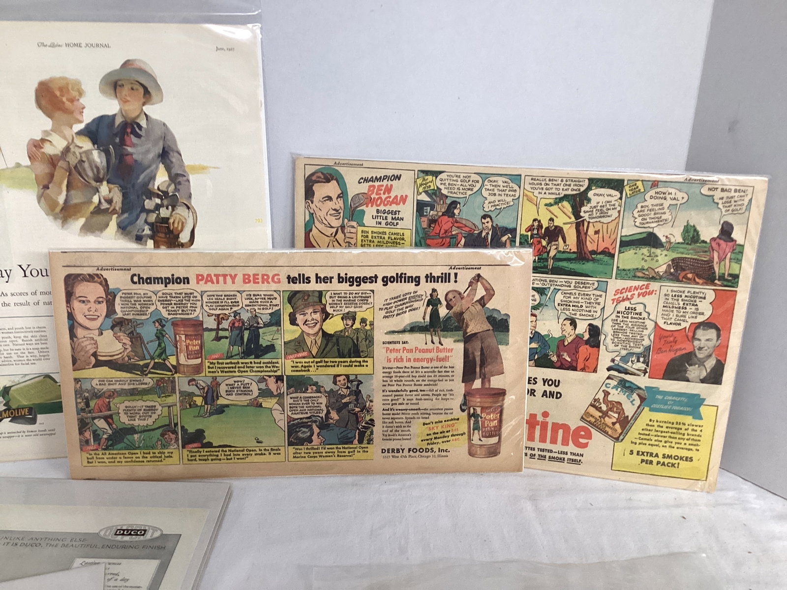 Golf Themed Advertisements - Coca-Cola, Peter Pan, Ford, Camel, and More - 6