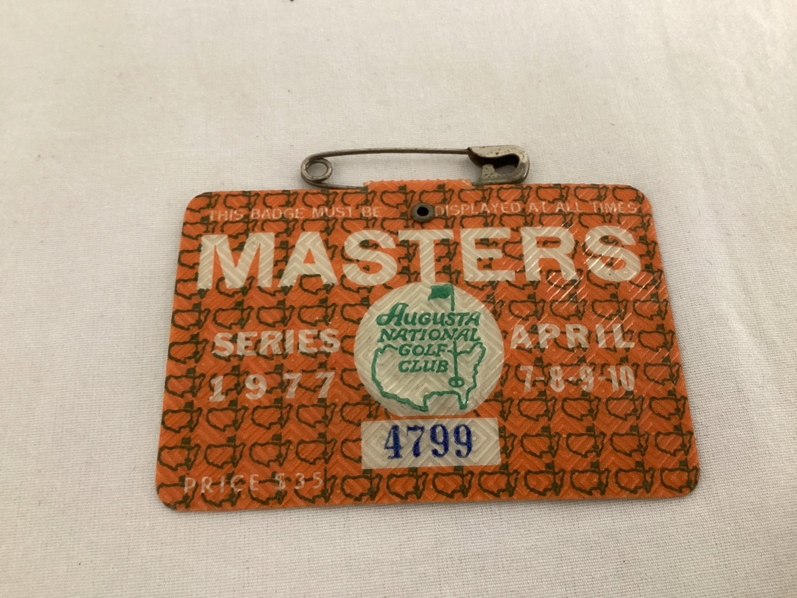 Augusta National Golf Club 1993 and 1997 Masters Badges and Myrtle Beach Senior Tour Badge - 4