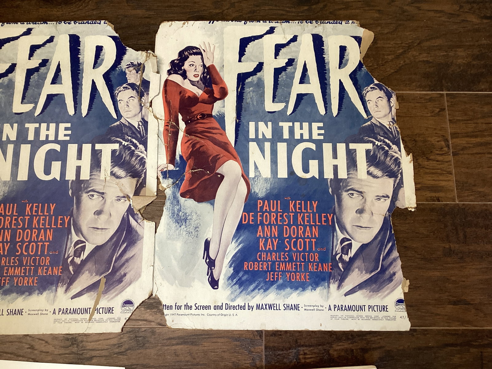 Two 1947 Fear in the Night Posters, Some Like it Hot Reprint Poster, That Darn Cat Magazine - 4