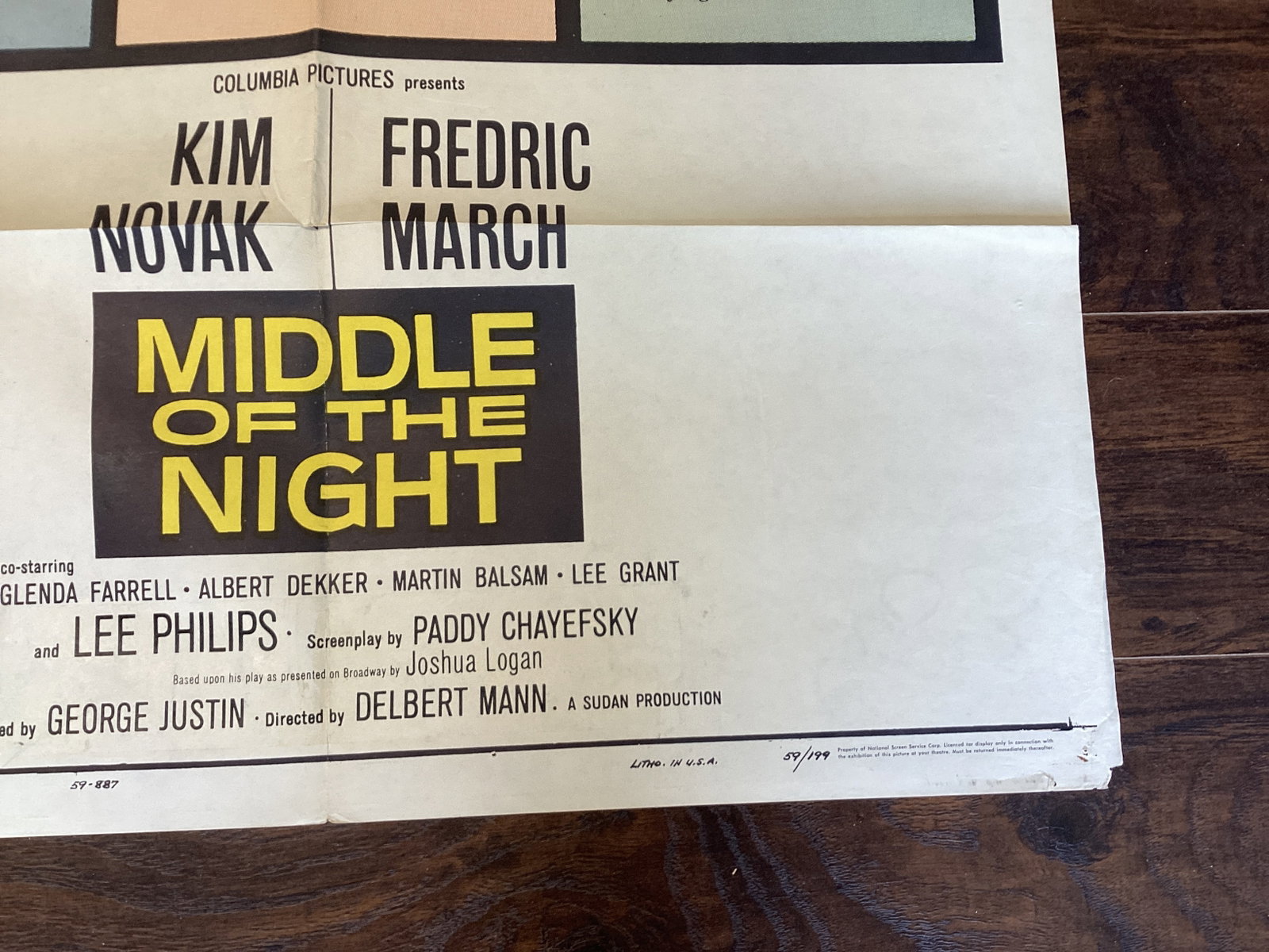 Folded "Middle of the Night" Movie Poster - 8