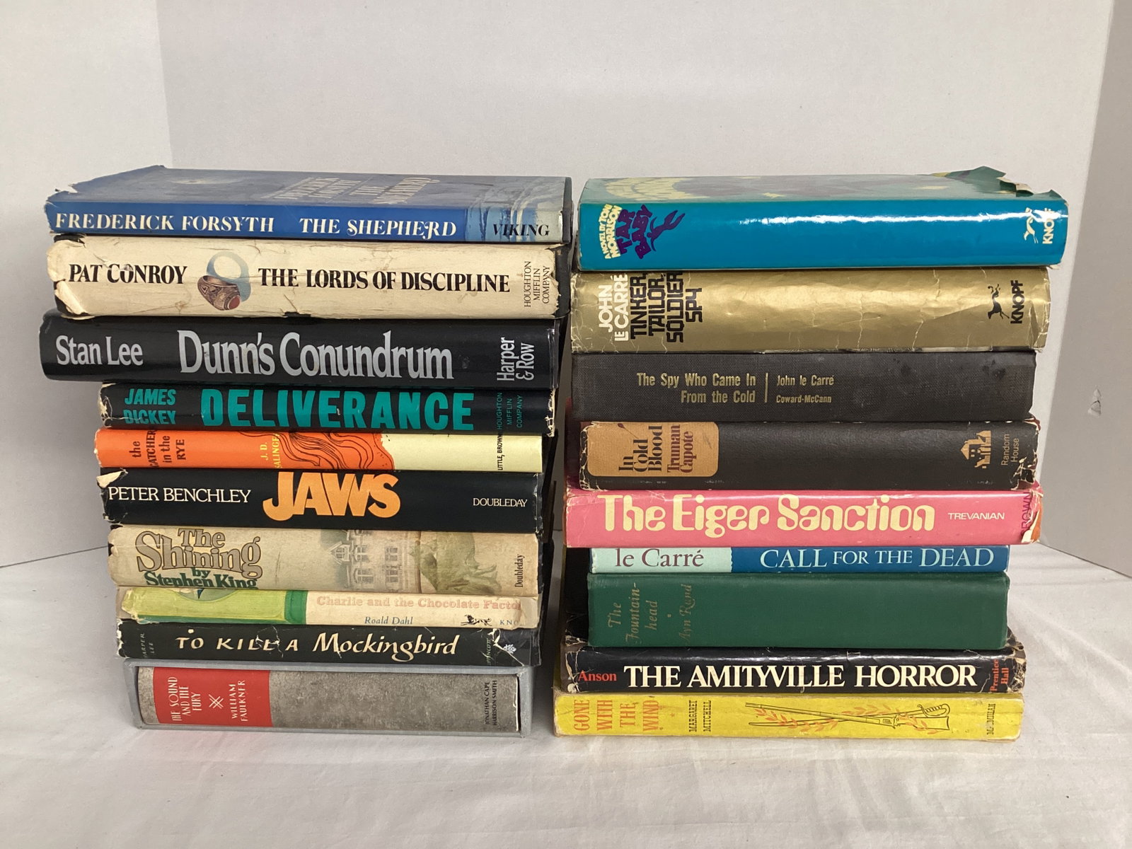 Hardcover Fiction: Gone With the Wind is a paperback, see all photos for titles