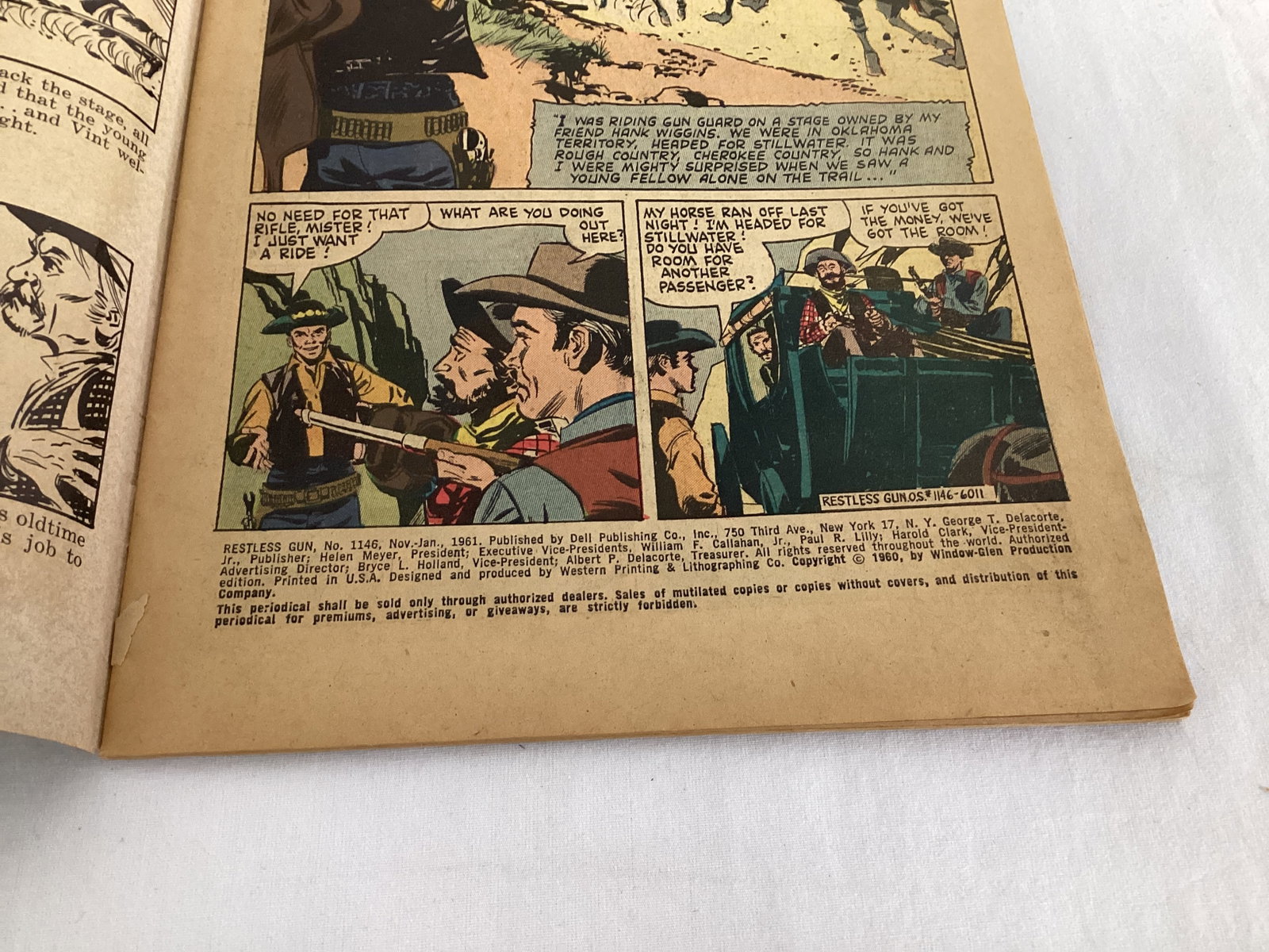 Dell Restless Gun 1089 and 1146 Western Adventure Comic Books - 10