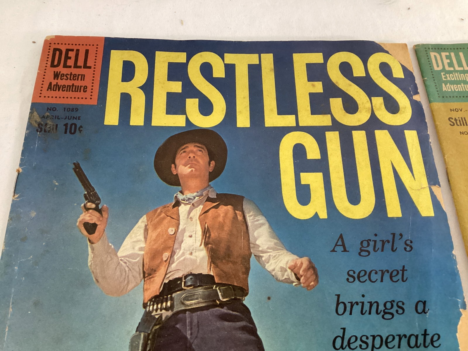 Dell Restless Gun 1089 and 1146 Western Adventure Comic Books - 3