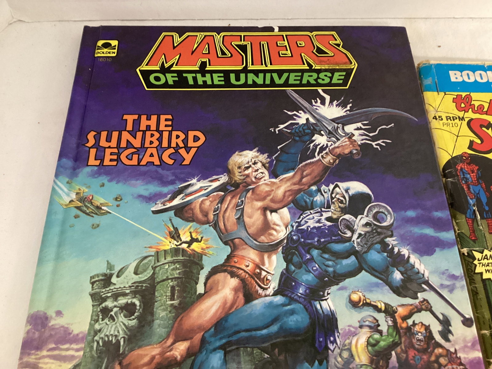 Masters of the Universe Book, Spider-Man Book & Record, Super Friends Comic Book - 3