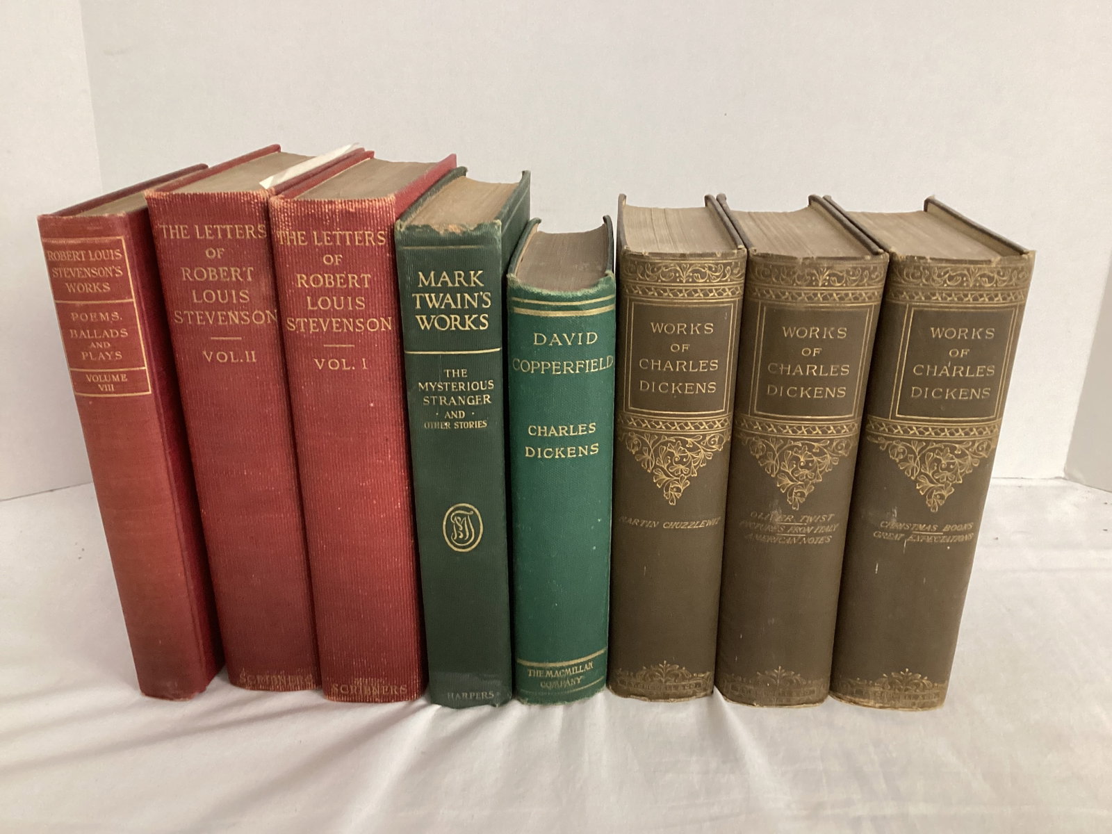 Robert Louis Stevenson, Mark Twain, and Charles Dickens Books: .