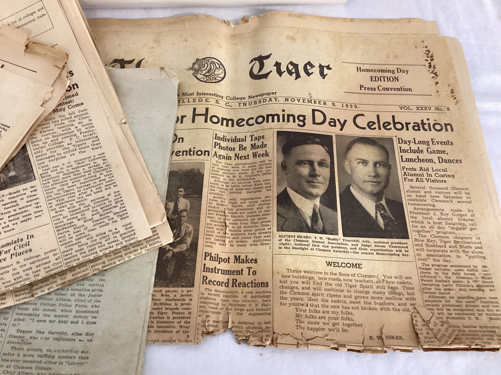 1930s Clemson College Newspapers, Clemson Book, and Posters - 5