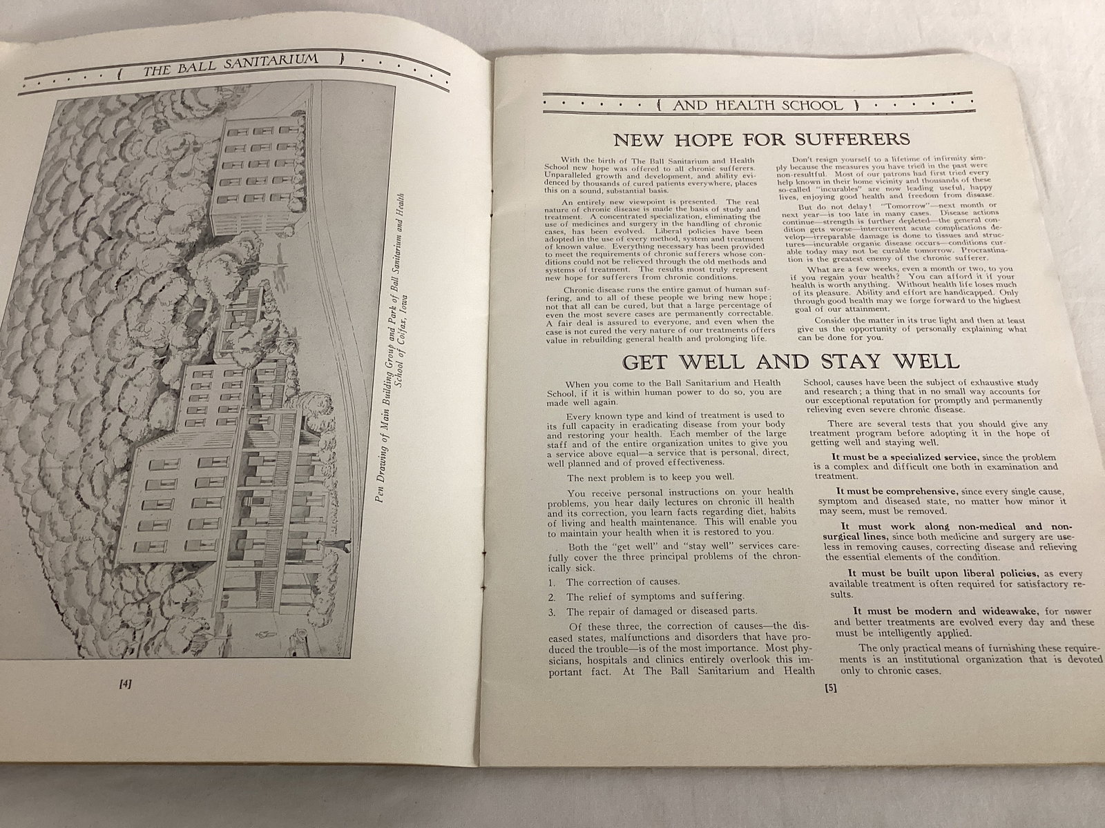 1930 The Ball Sanitarium & Health School Brochure Book - 4