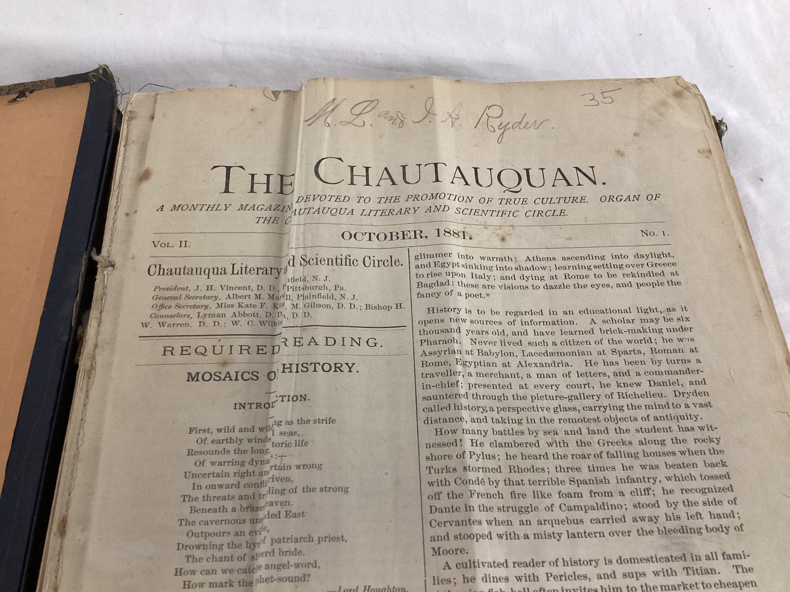 1881 - 1882 The Chautauquan Magazines in a Book - 6
