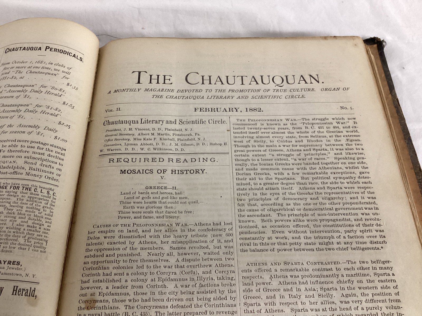 1881 - 1882 The Chautauquan Magazines in a Book - 7