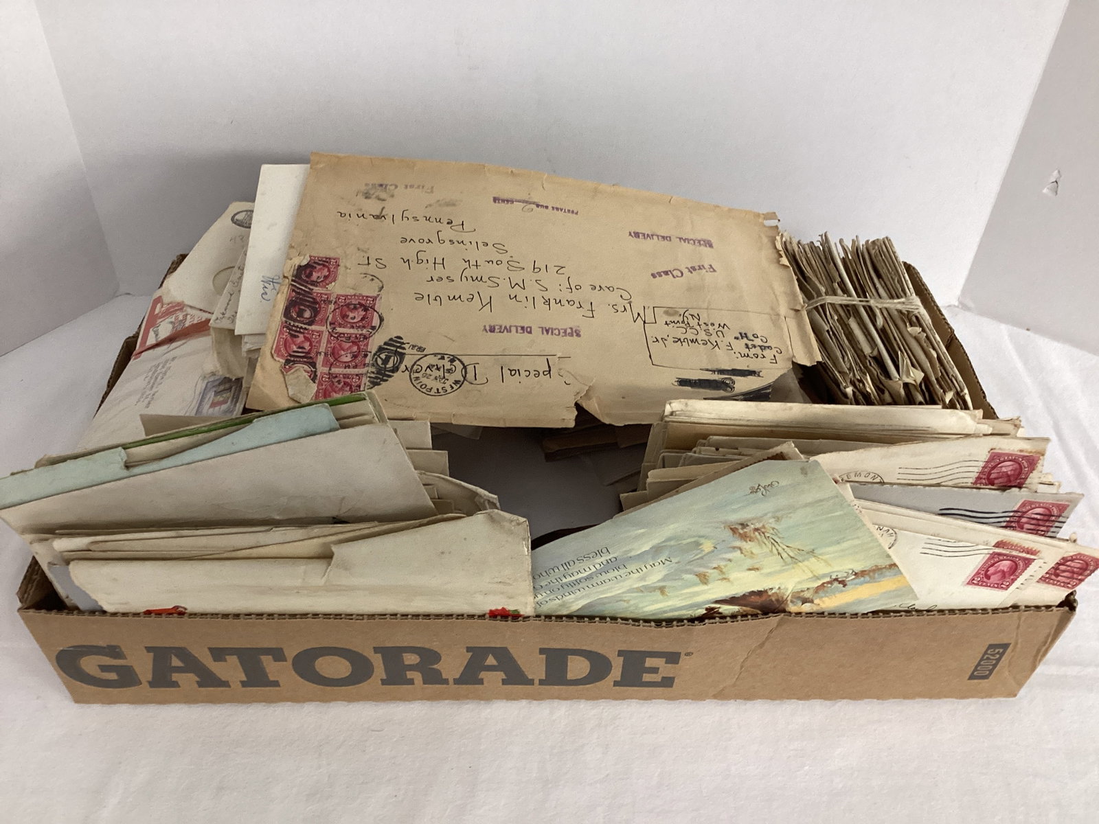 Antique and Newer Correspondence and Stamped Envelopes: .