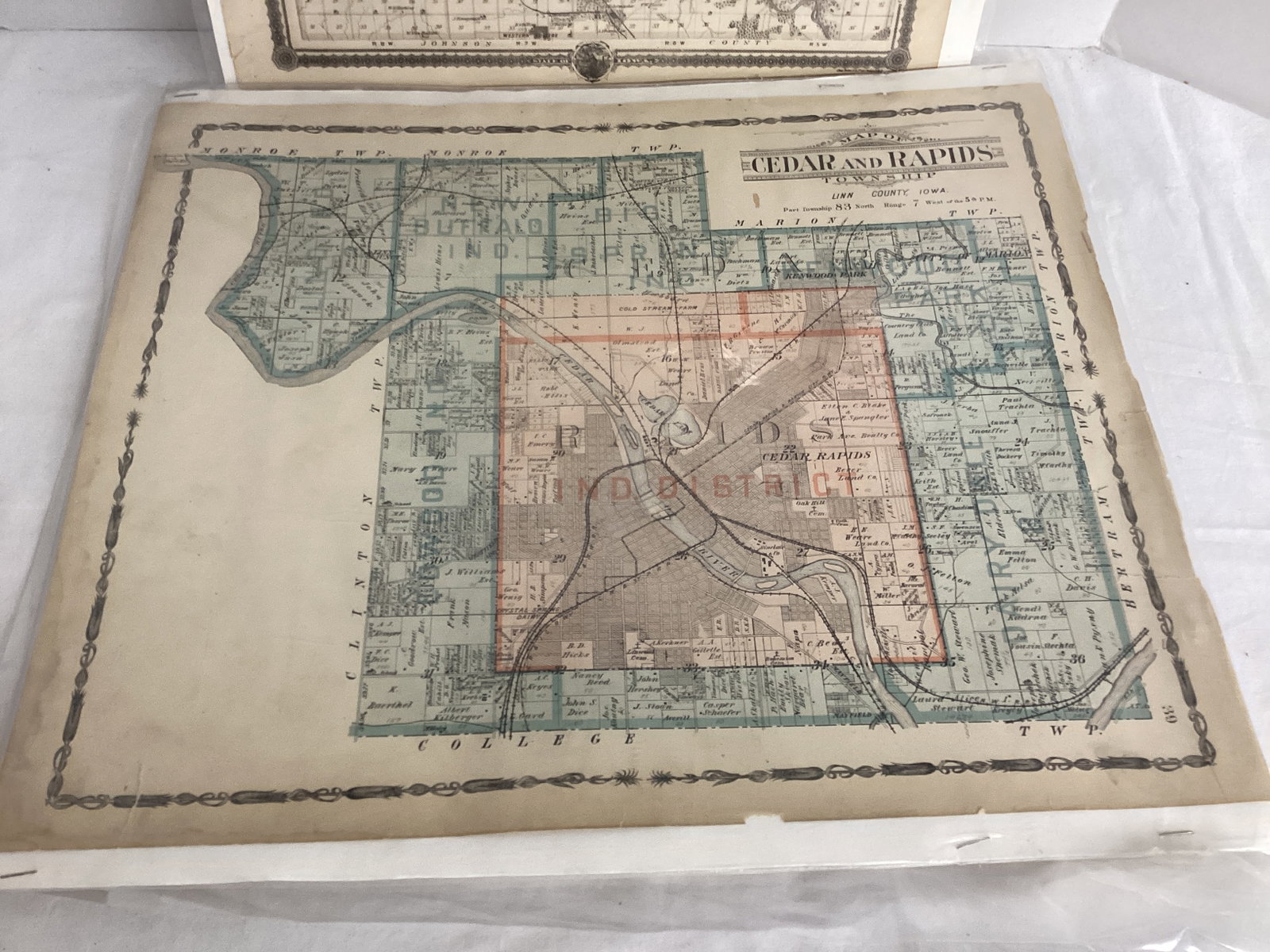 Two Linn County Iowa Maps - 2