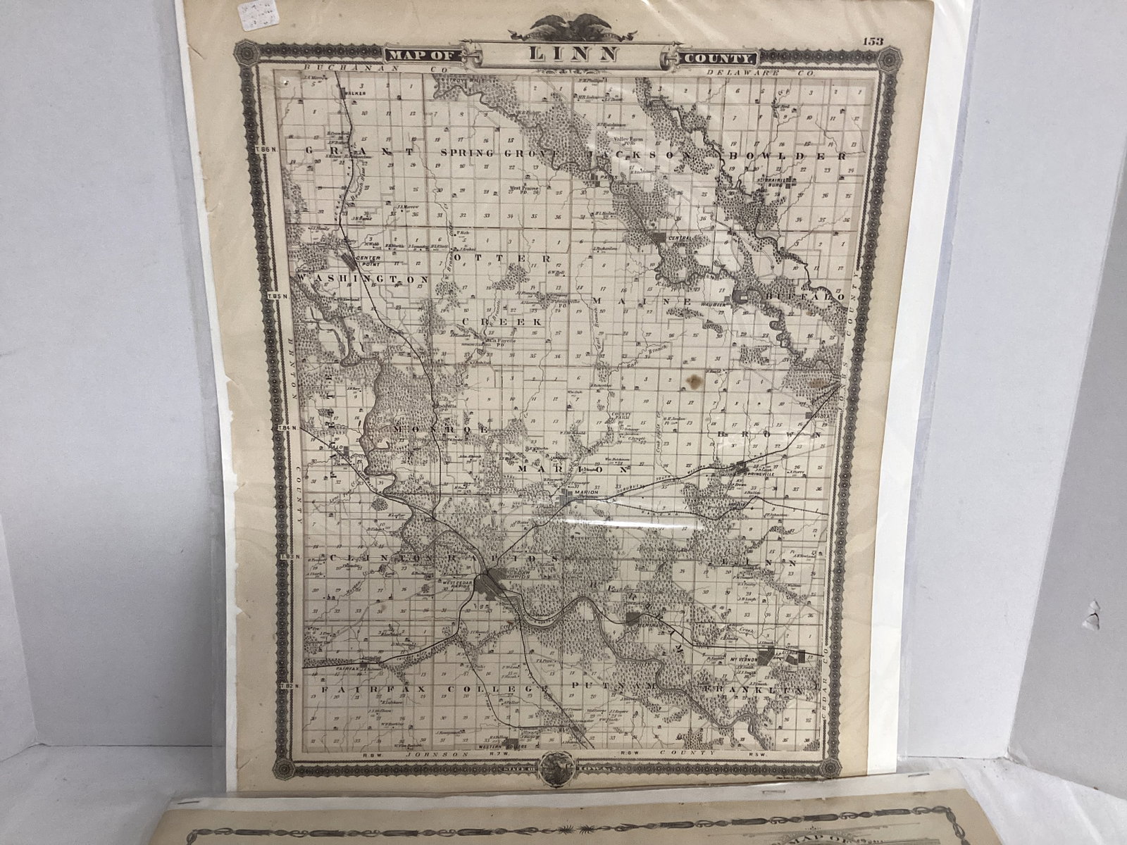 Two Linn County Iowa Maps - 5