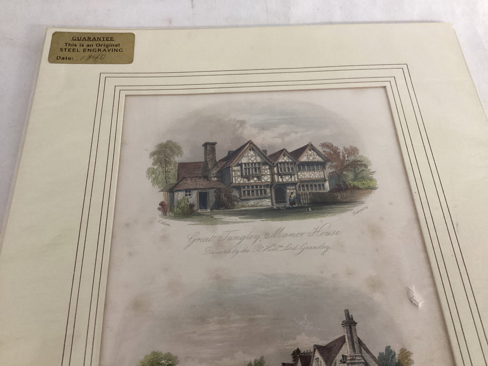 Original Steel Engraving with Mat - 2