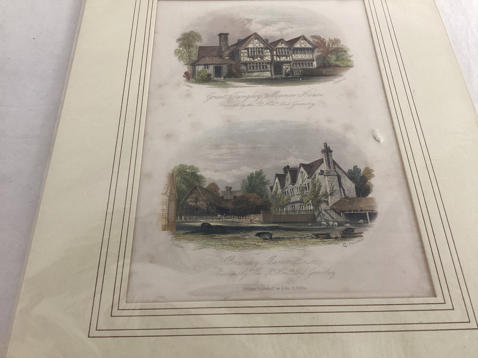 Original Steel Engraving with Mat - 3