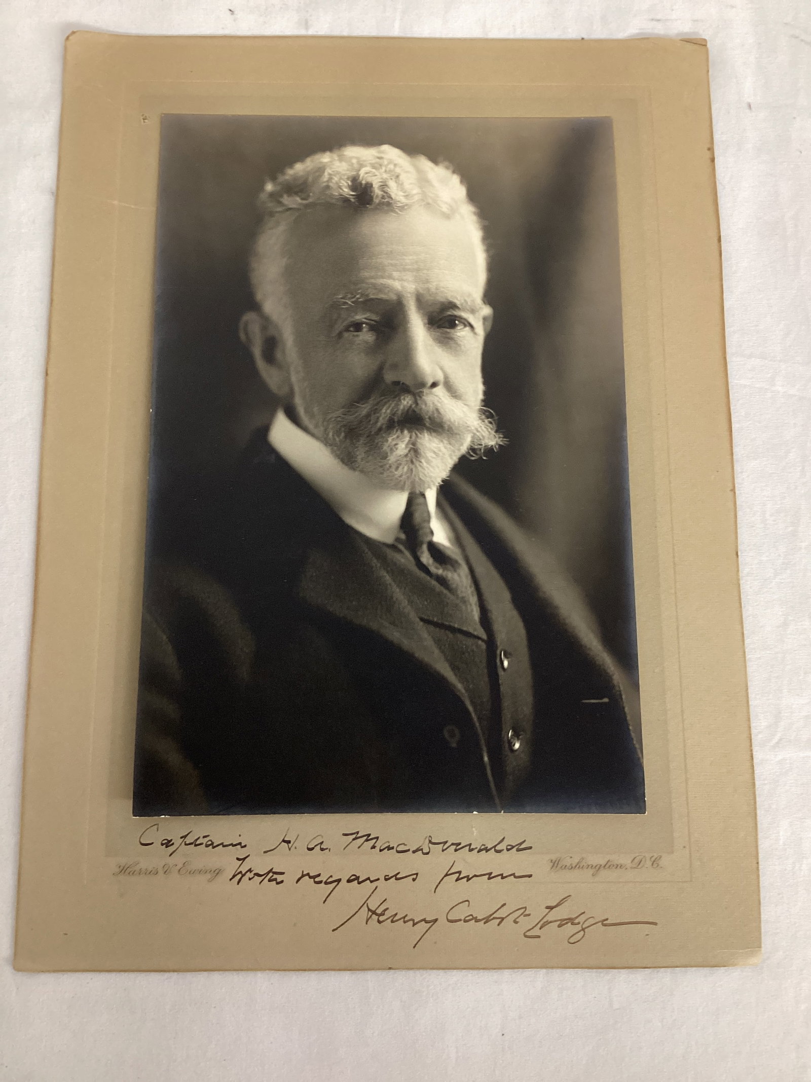 Henry Cabot Lodge Photo with Signature on Mat: 8 1/2" x 12", signature unauthenticated