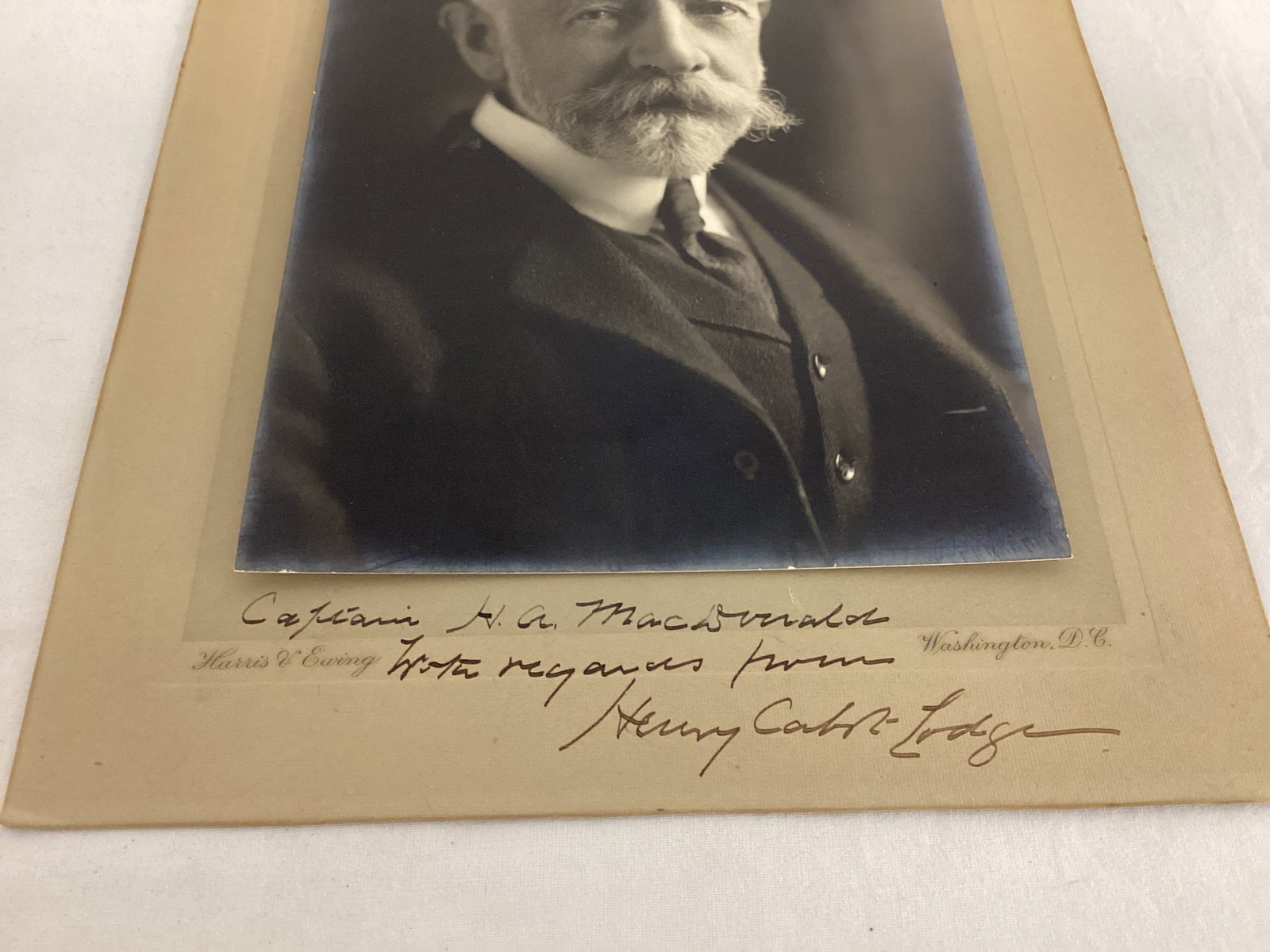 Henry Cabot Lodge Photo with Signature on Mat - 3