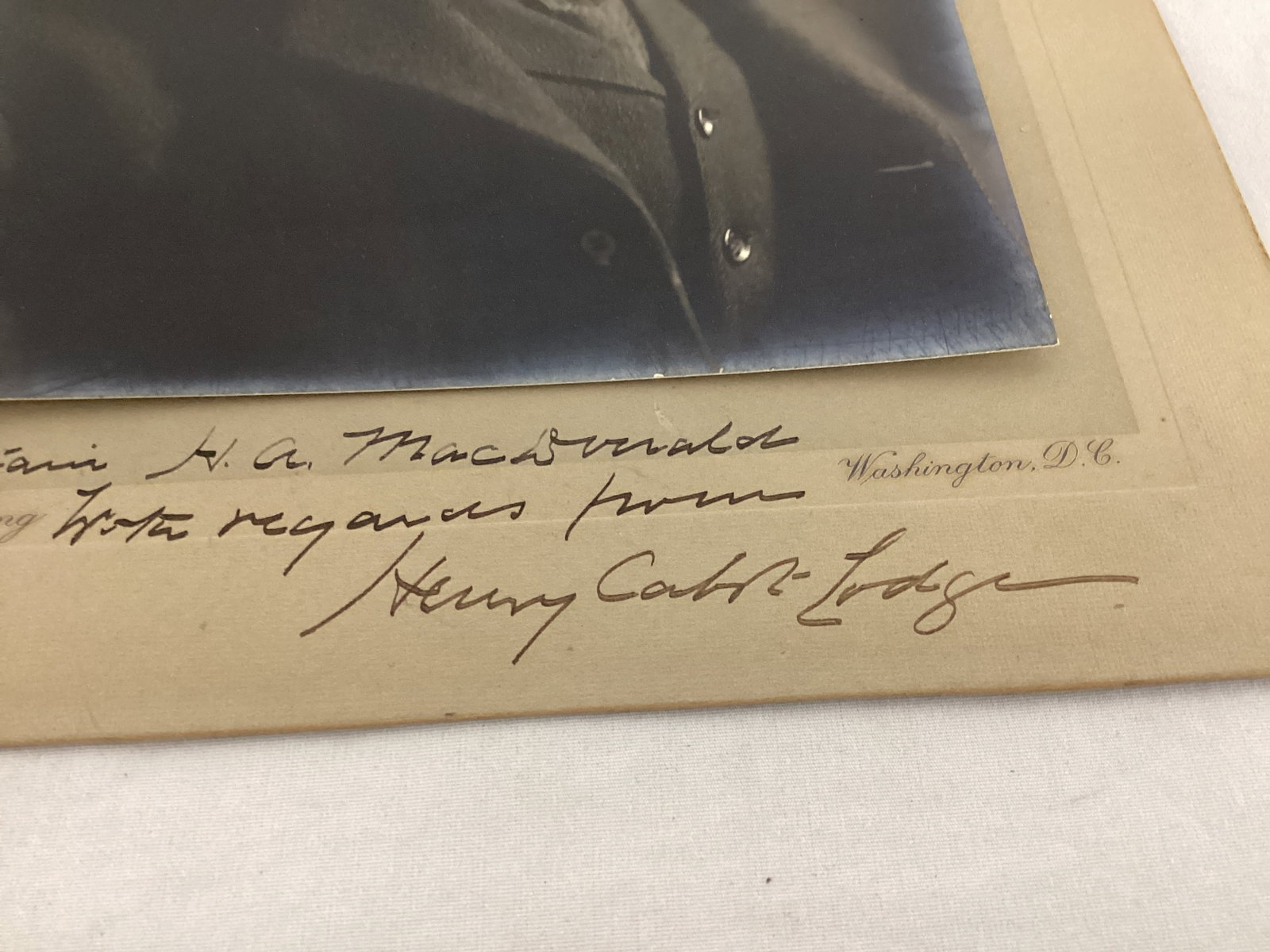 Henry Cabot Lodge Photo with Signature on Mat - 4