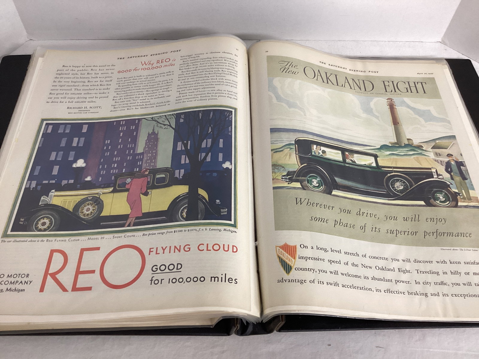 Binder of Saturday Evening Post Automobile Advertisements, The Poster Magazine, Can Labels - 8
