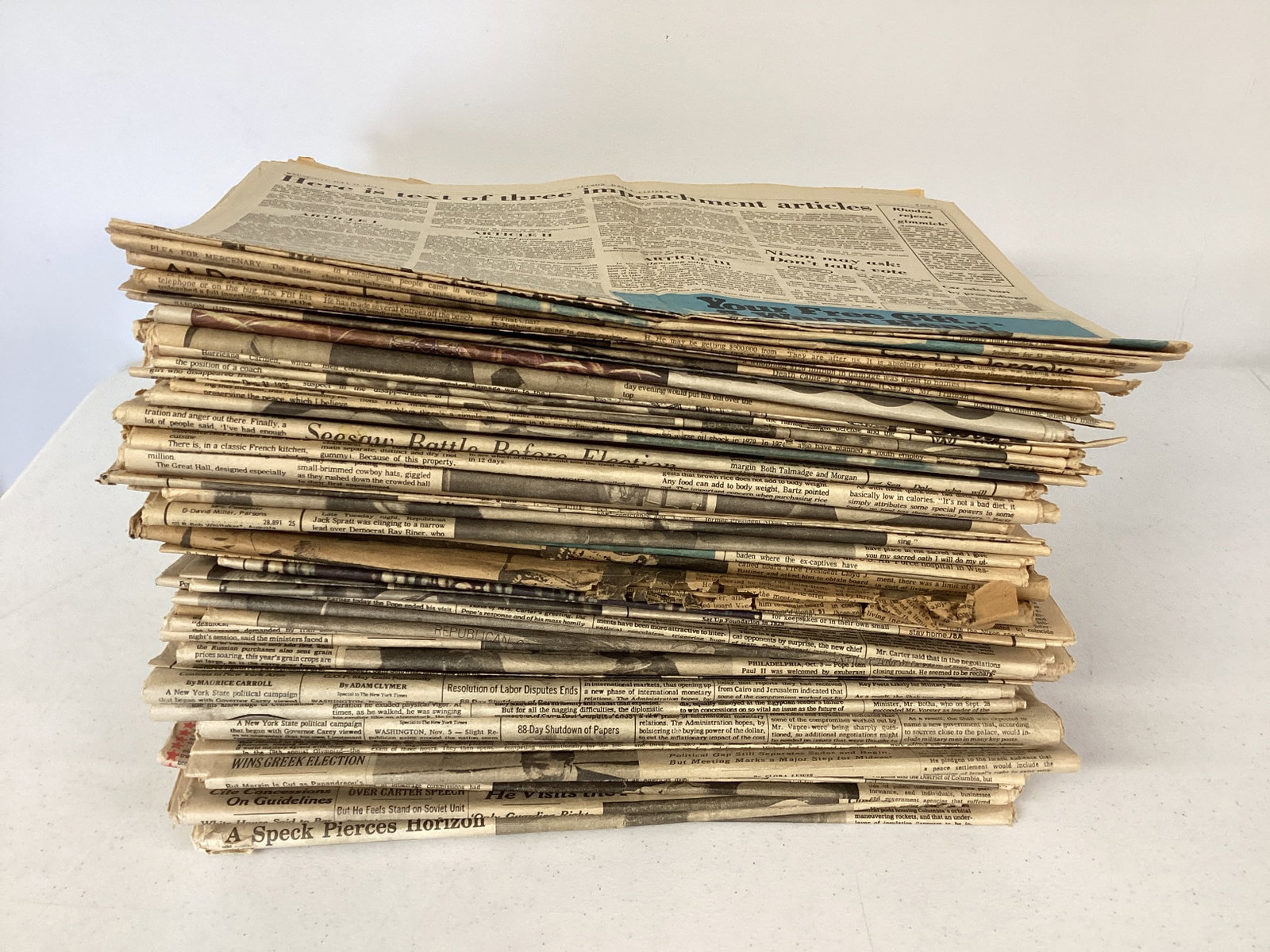 1970s and 1980s Newspapers: please preview for condition