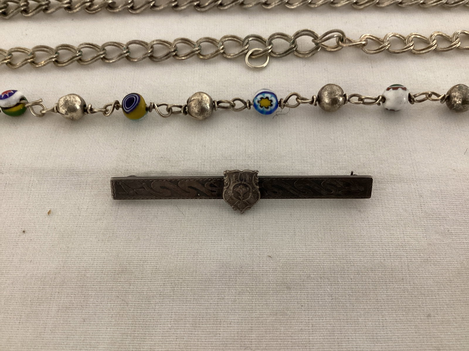 Sterling Pin and Bracelets - 2
