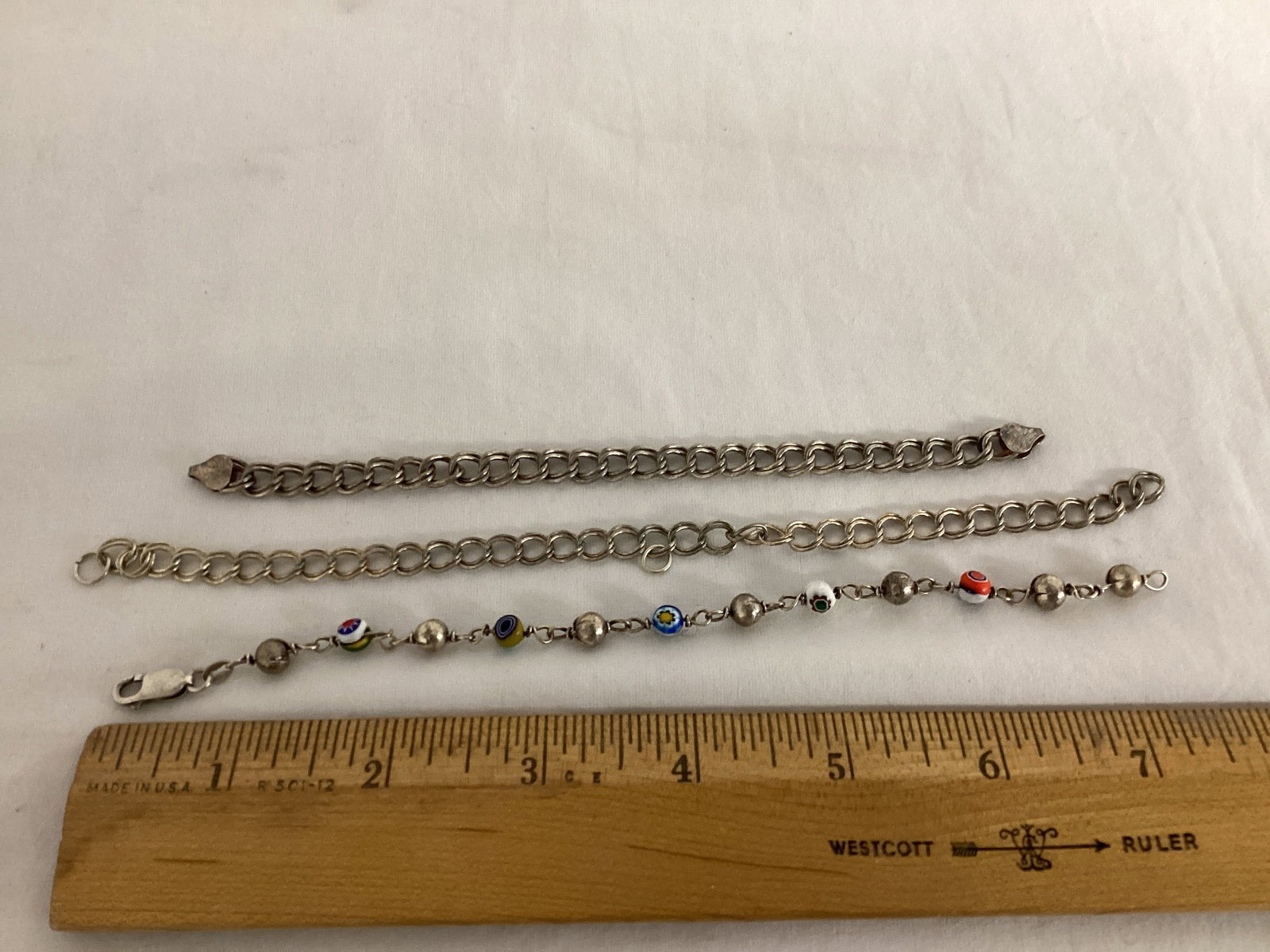 Sterling Pin and Bracelets - 4