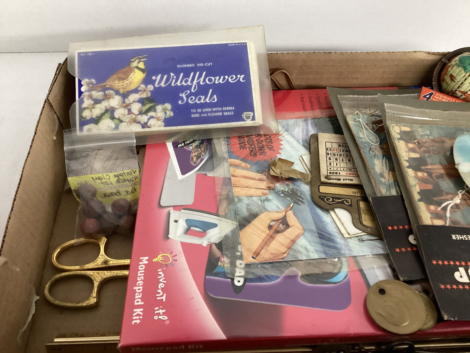 Decorative Tiles, Clay Marbles, Vintage Items, Wildflower Seals, and More - 5